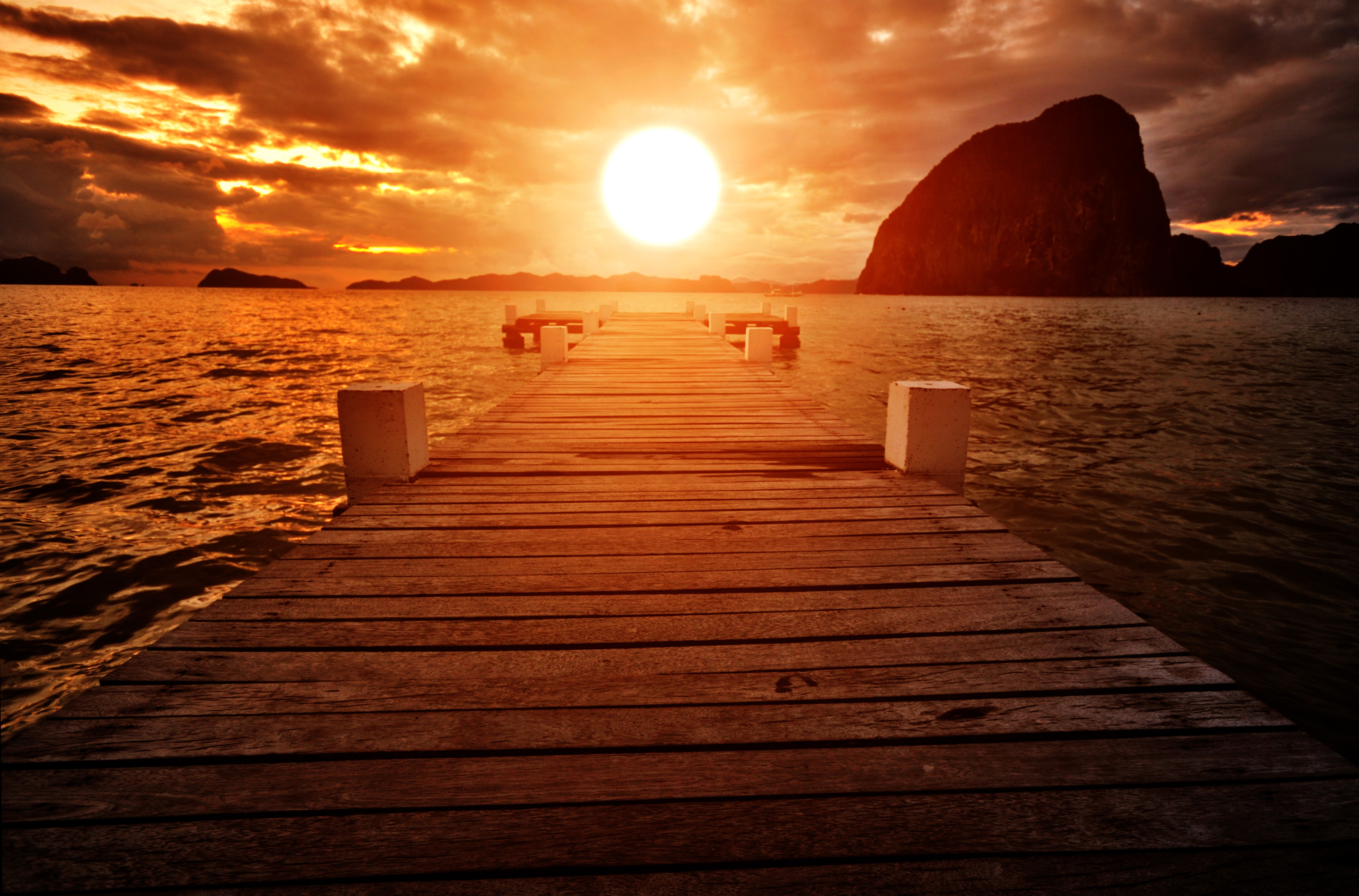 Papermoon Fototapete "Jetty Sunset" glatt