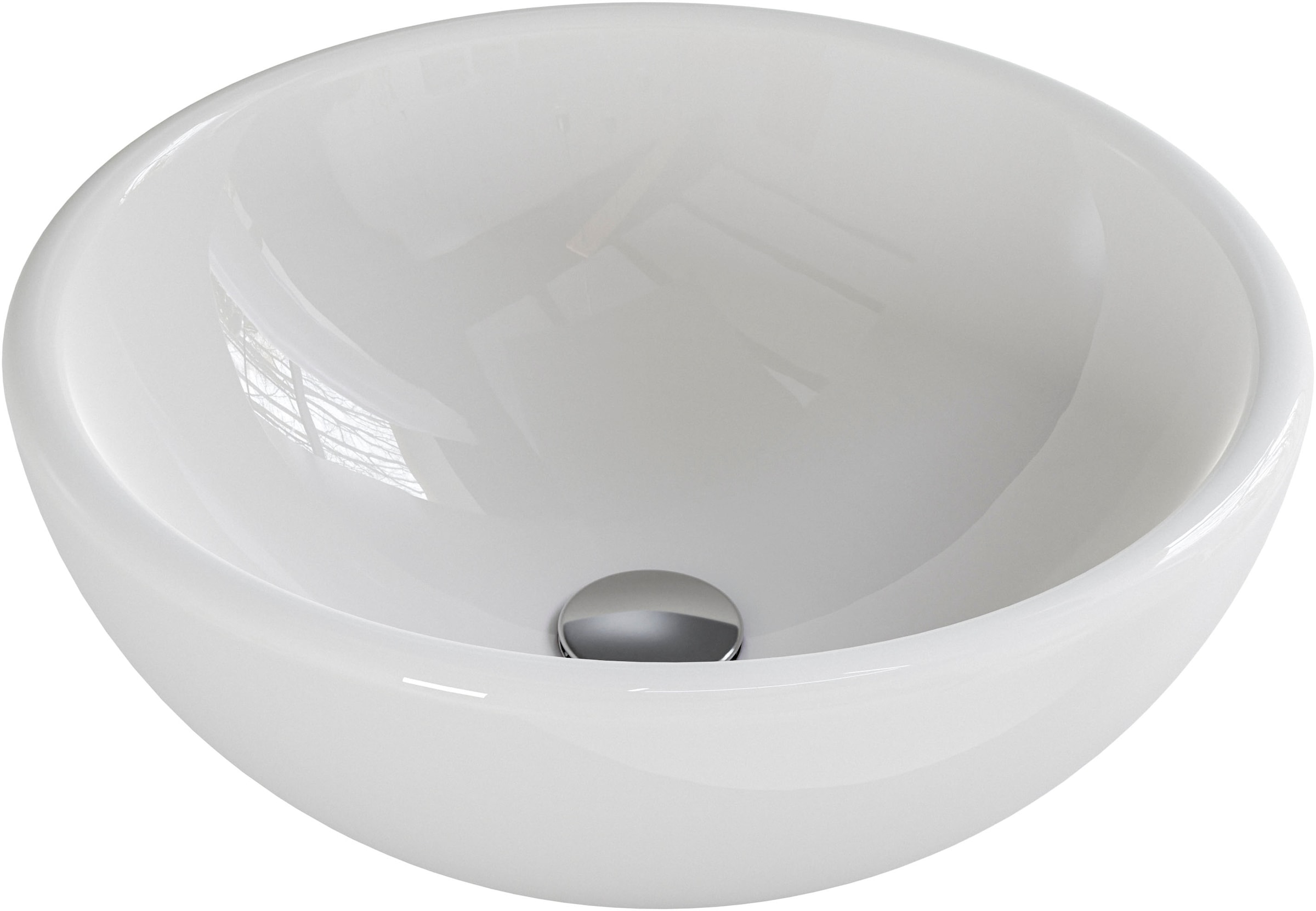 Saphir Waschtisch »Serie 6915 Waschschale mit Unterschrank für Gästebad, Gäste WC«, 51 cm mit Keramik-Aufsatzbecken und 1 Tür