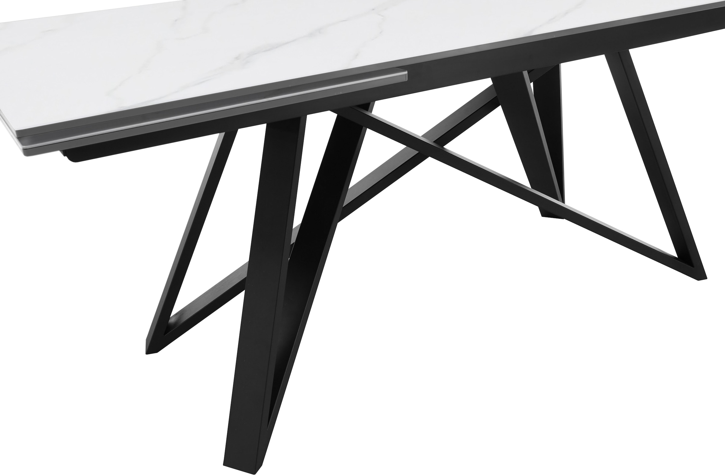 Stolkom Esstisch »Charly Esszimmertisch Keramik, ausziehbar 280 cm, BxHxT 180x75x95 cm«, Keramikoberfläche,Tischplatte beidseitig ausziehbar 180 auf 280 cm