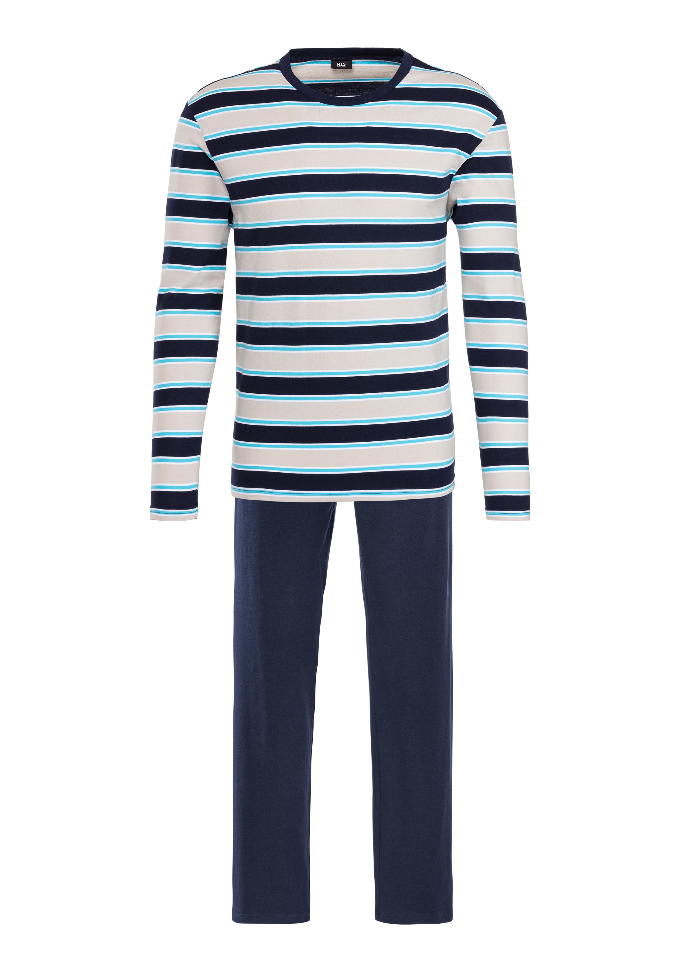 H.I.S Pyjama 1 Stück, 2 tlg. Schlafanzug in schöner Streifenoptik günstig online kaufen