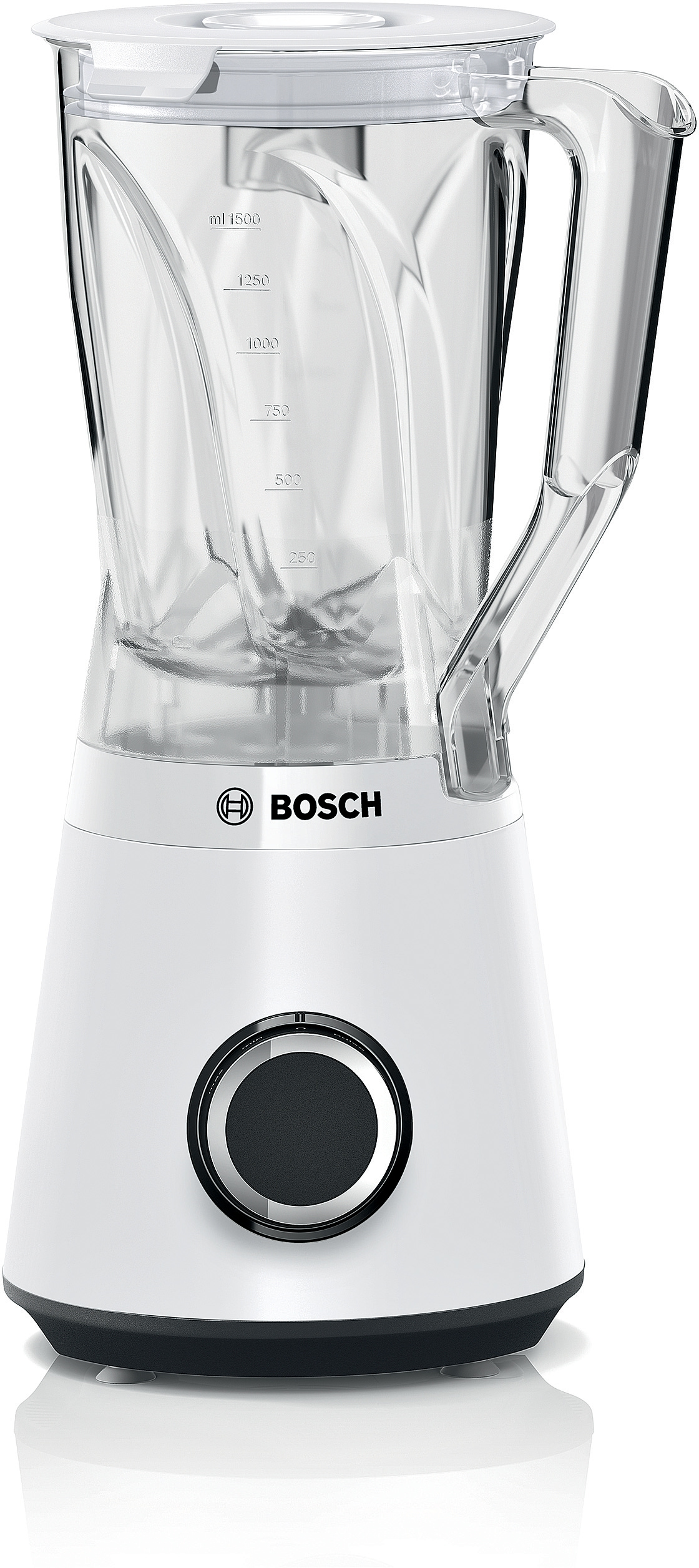 BOSCH Standmixer "VitaPower Serie 4 MMB6141W, Powermixer, 30.000 rpm, weiß", 1200 W, 1,5l Tritan-Mixbehälter, Edelstahlk