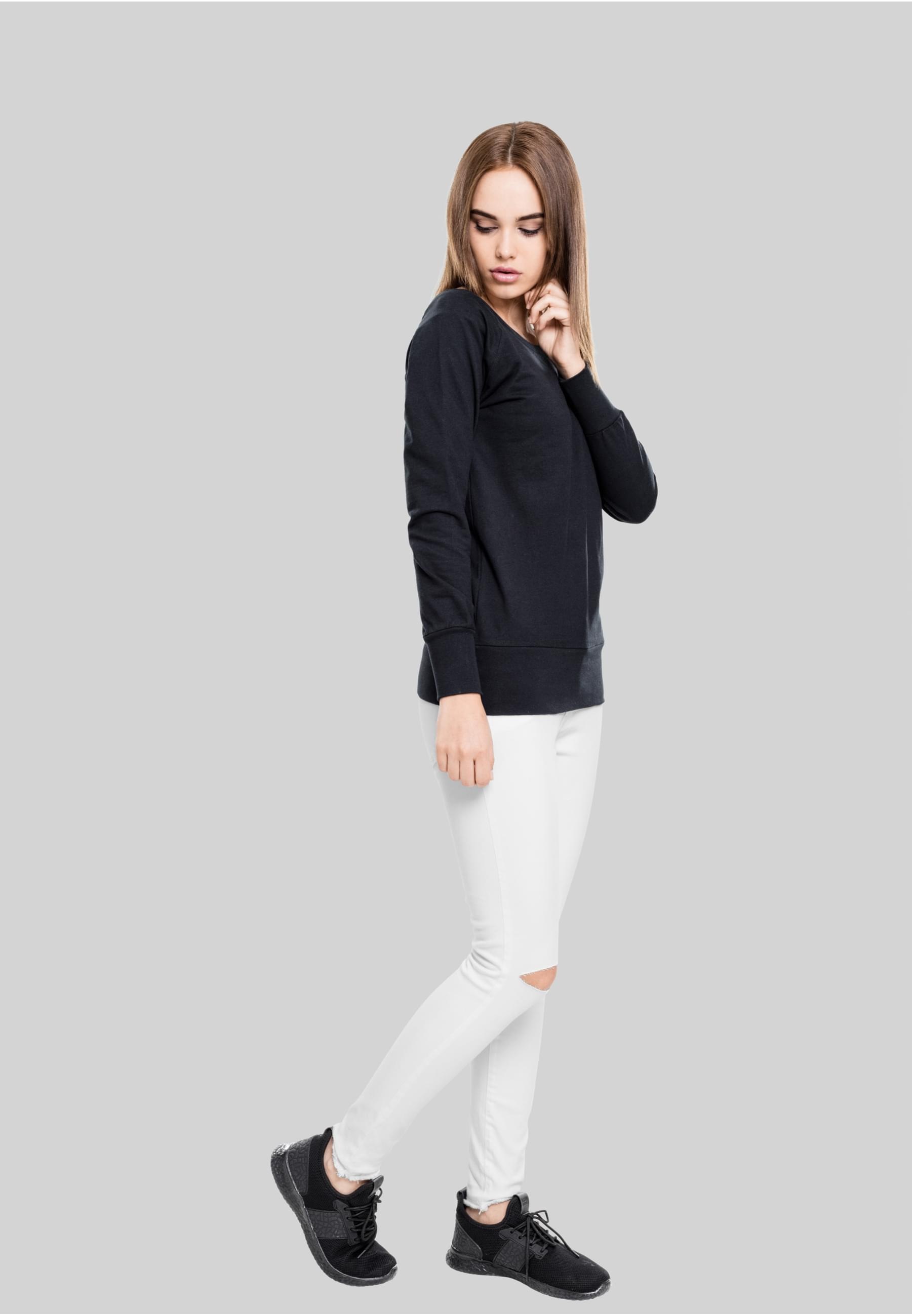 URBAN CLASSICS Sweatshirt »Urban Classics Damen Ladies Wideneck Crewneck«, (1 tlg.)