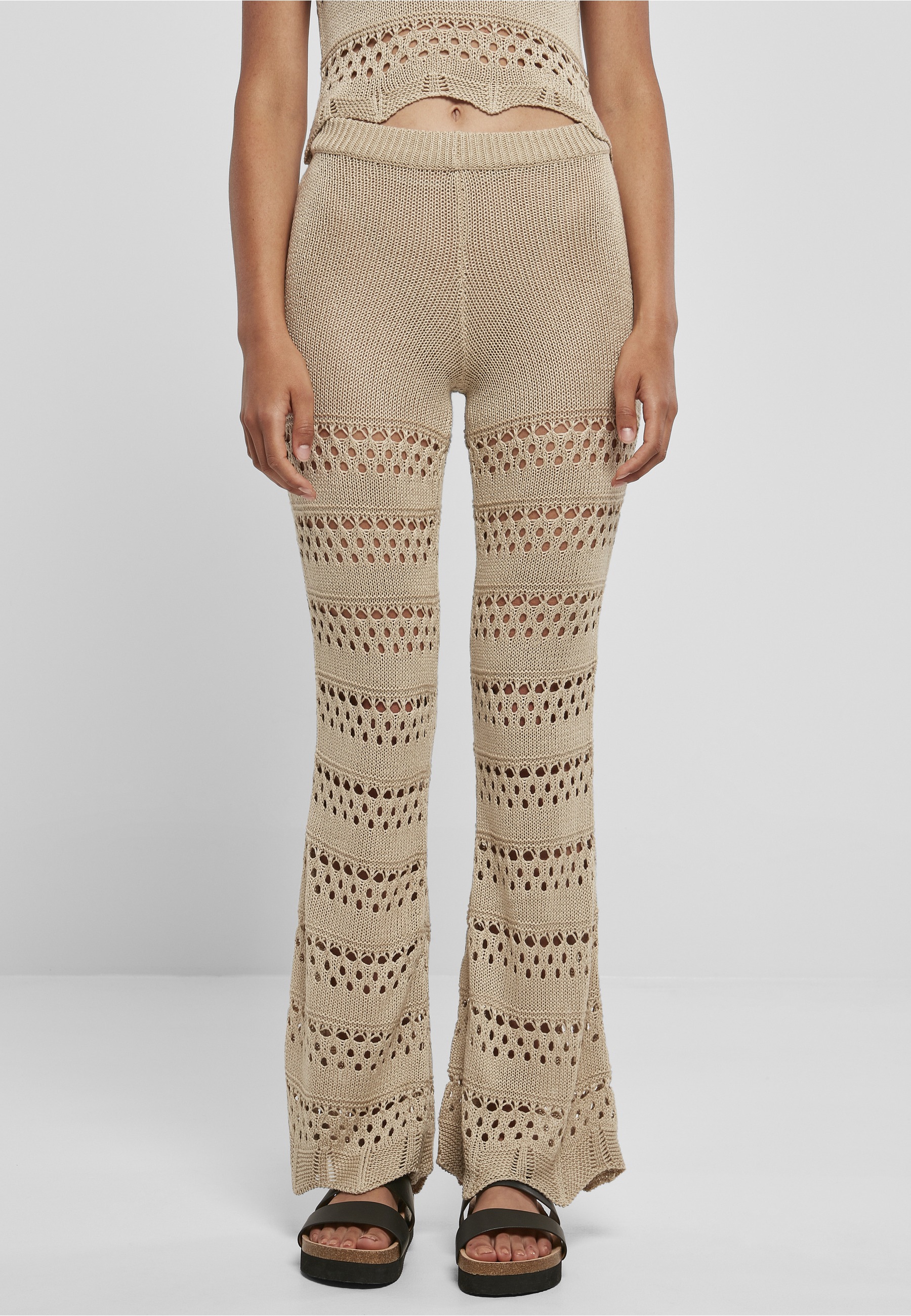 URBAN CLASSICS Leggings »Urban Classics Damen Ladies Flared Crochet Knit Leggings«