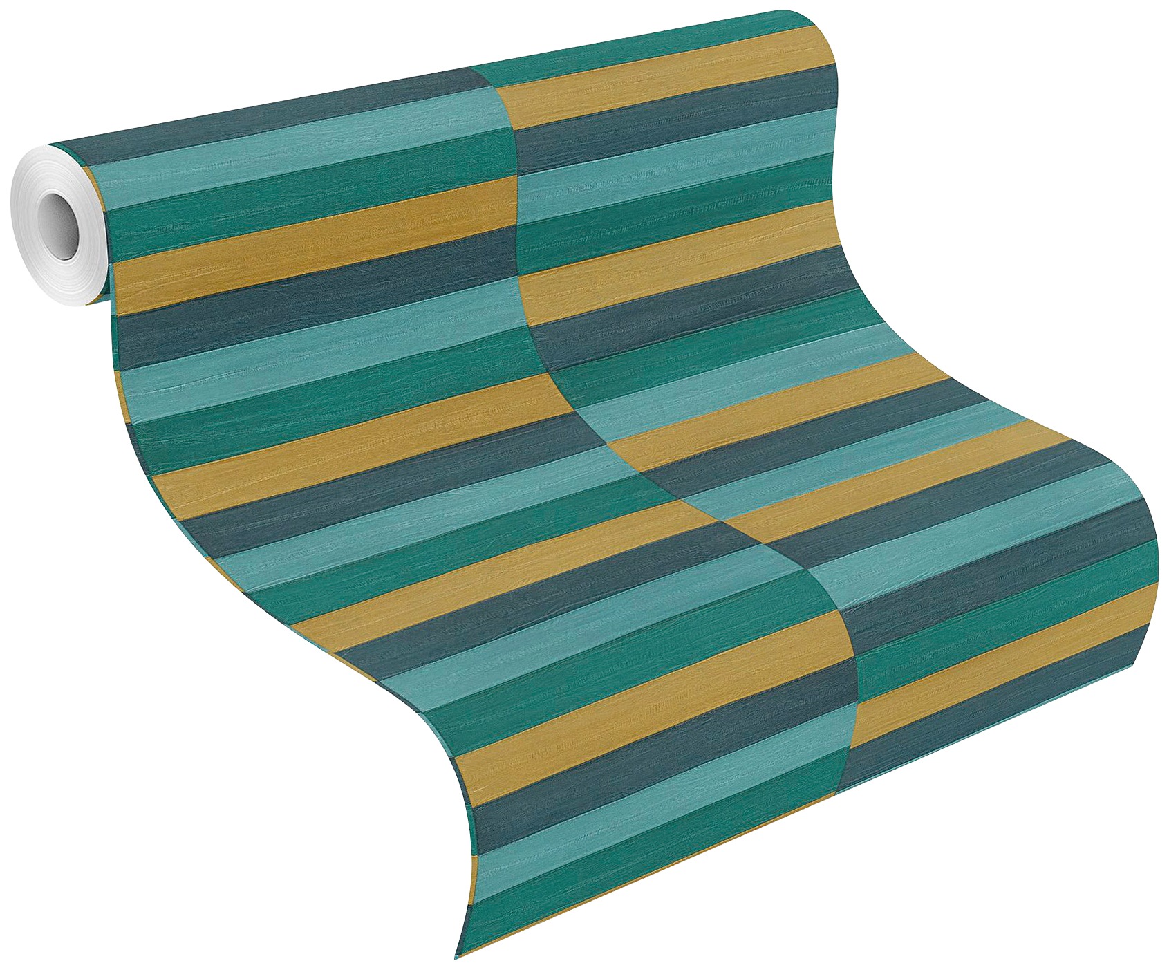 Rasch Vliestapete »Club« Lederoptik | quergestreift | unifarben mit Farbeinsatz gut lichtbeständig, hochwaschbeständig