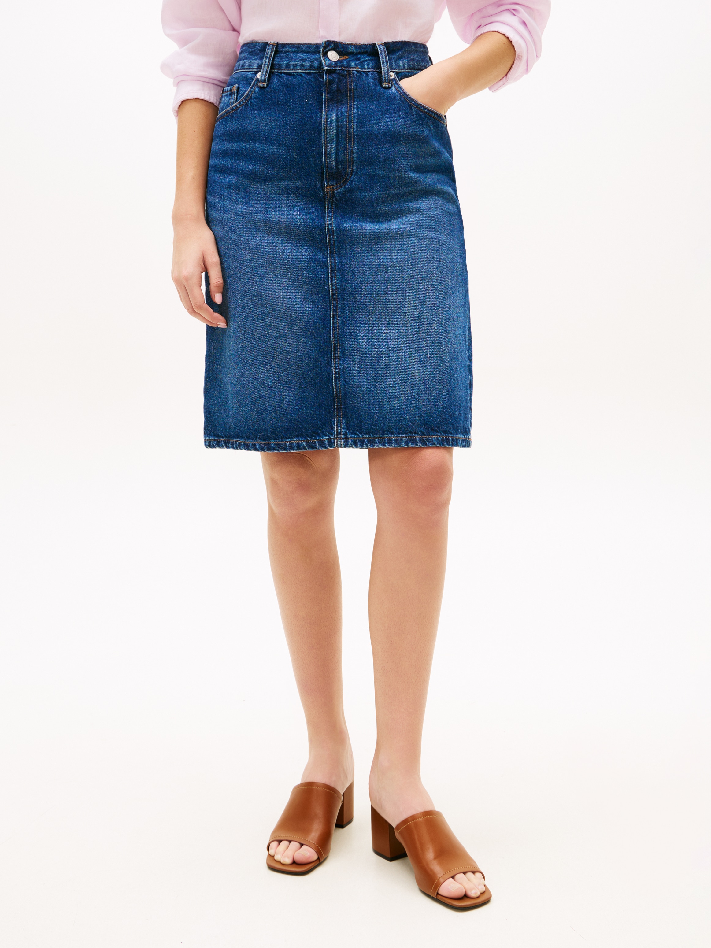 Tommy Hilfiger Jeansrock "DNM NEW DOREEN KNEE SKIRT RW" mit 5-Pocket-Design günstig online kaufen