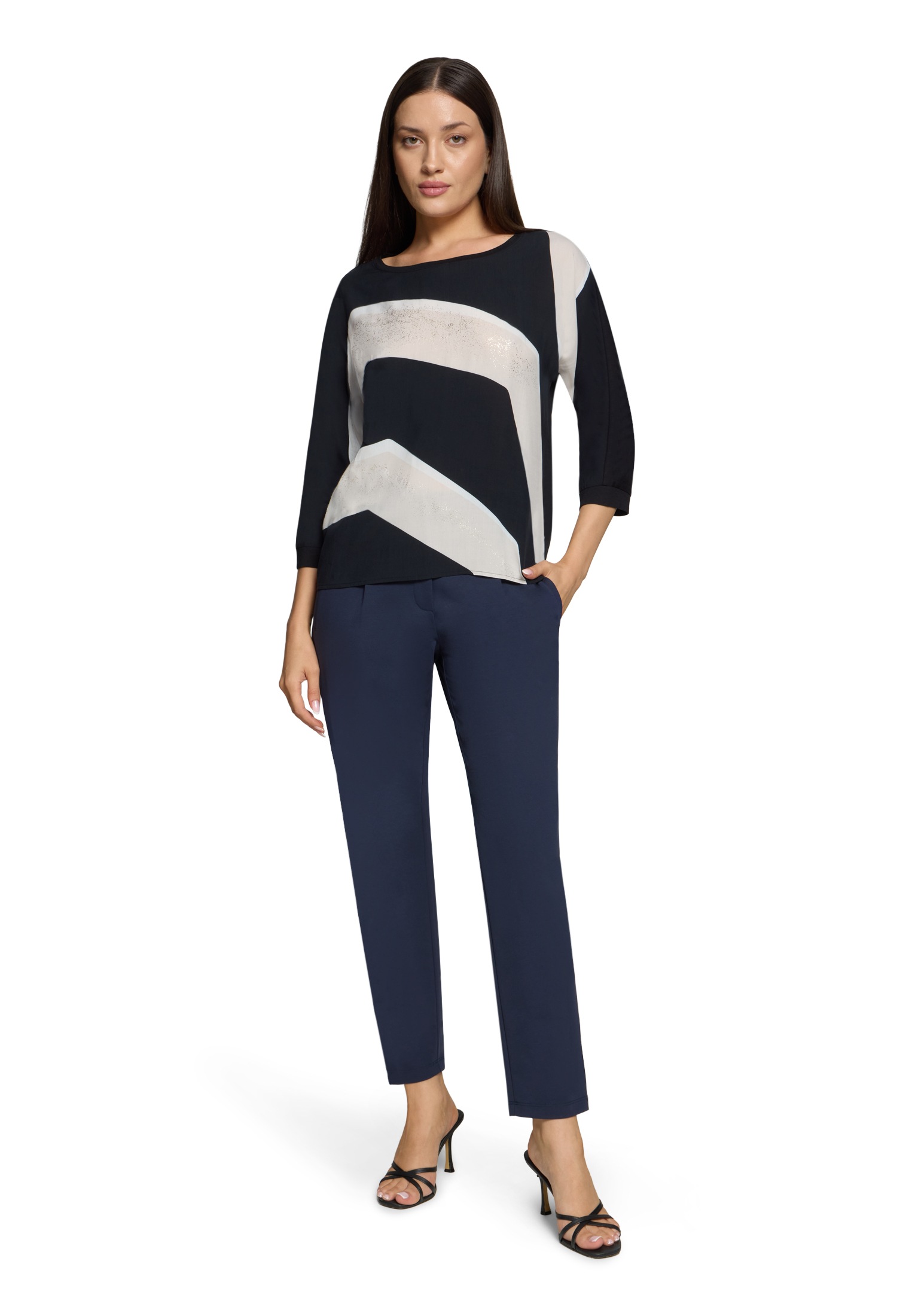 Betty&Co 3/4-Arm-Shirt »Damen mit Fledermausärmeln« 1 tlg.