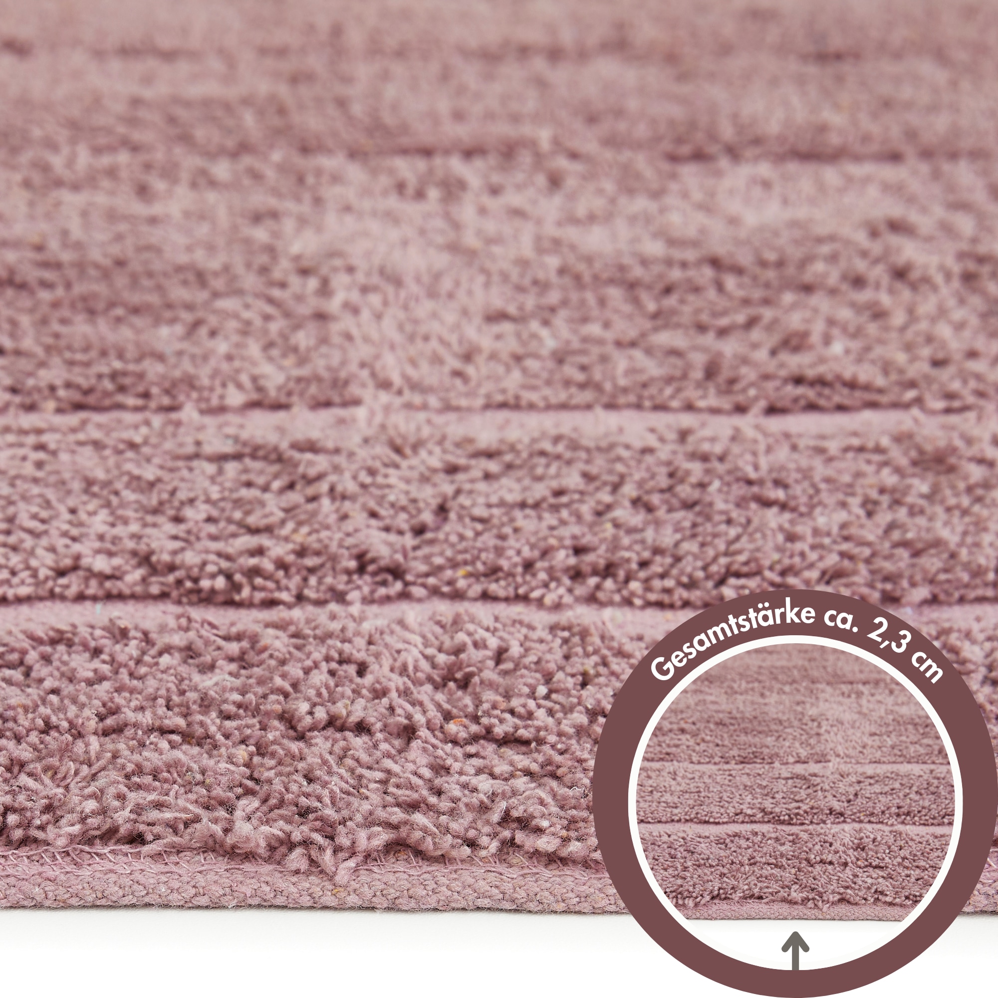 Andiamo Badematte »Havanna, 50x80 cm«, fußbodenheizungsgeeignet-schnell trocknend, Badteppich, Uni Farben, Hoch-Tief Effekt, verschiedene Designs