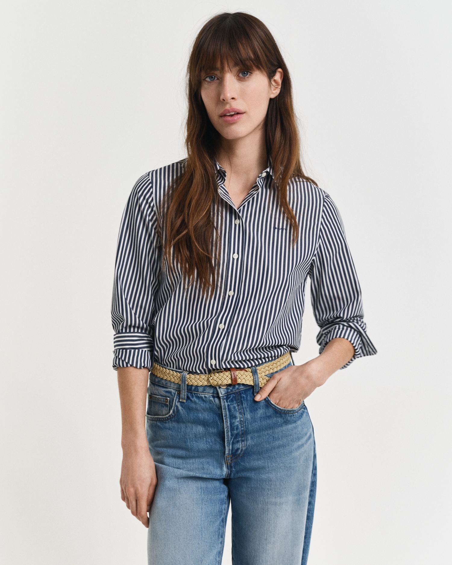 Gant Hemdbluse "REG POPLIN STRIPED SHIRT", mit einer kleinen Logostickerei günstig online kaufen