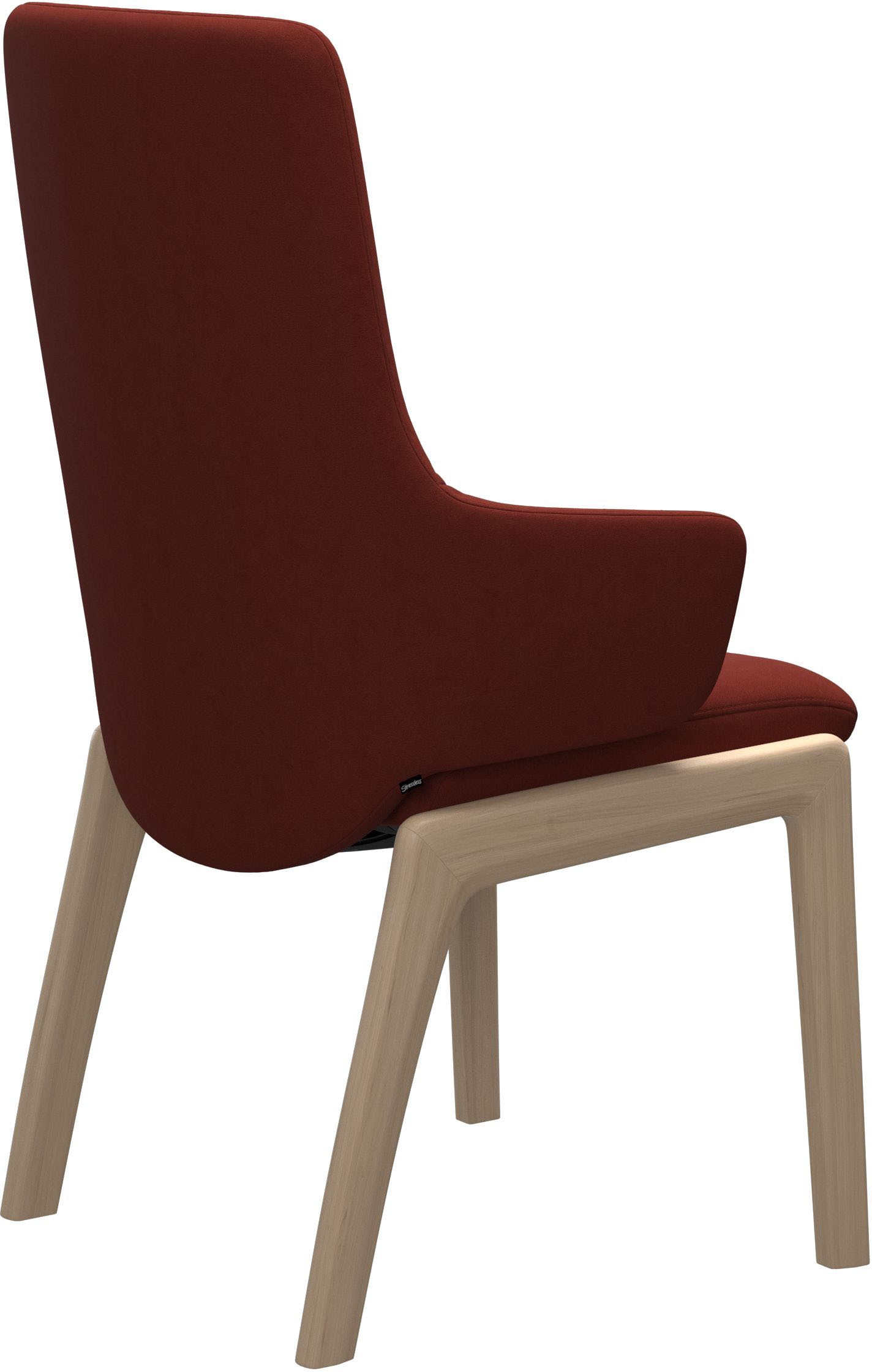 Stressless® Polsterstuhl »Laurel«, Microfaser DINAMICA, High Back mit Armlehne, Größe L, mit abgerundeten Beinen in Eiche