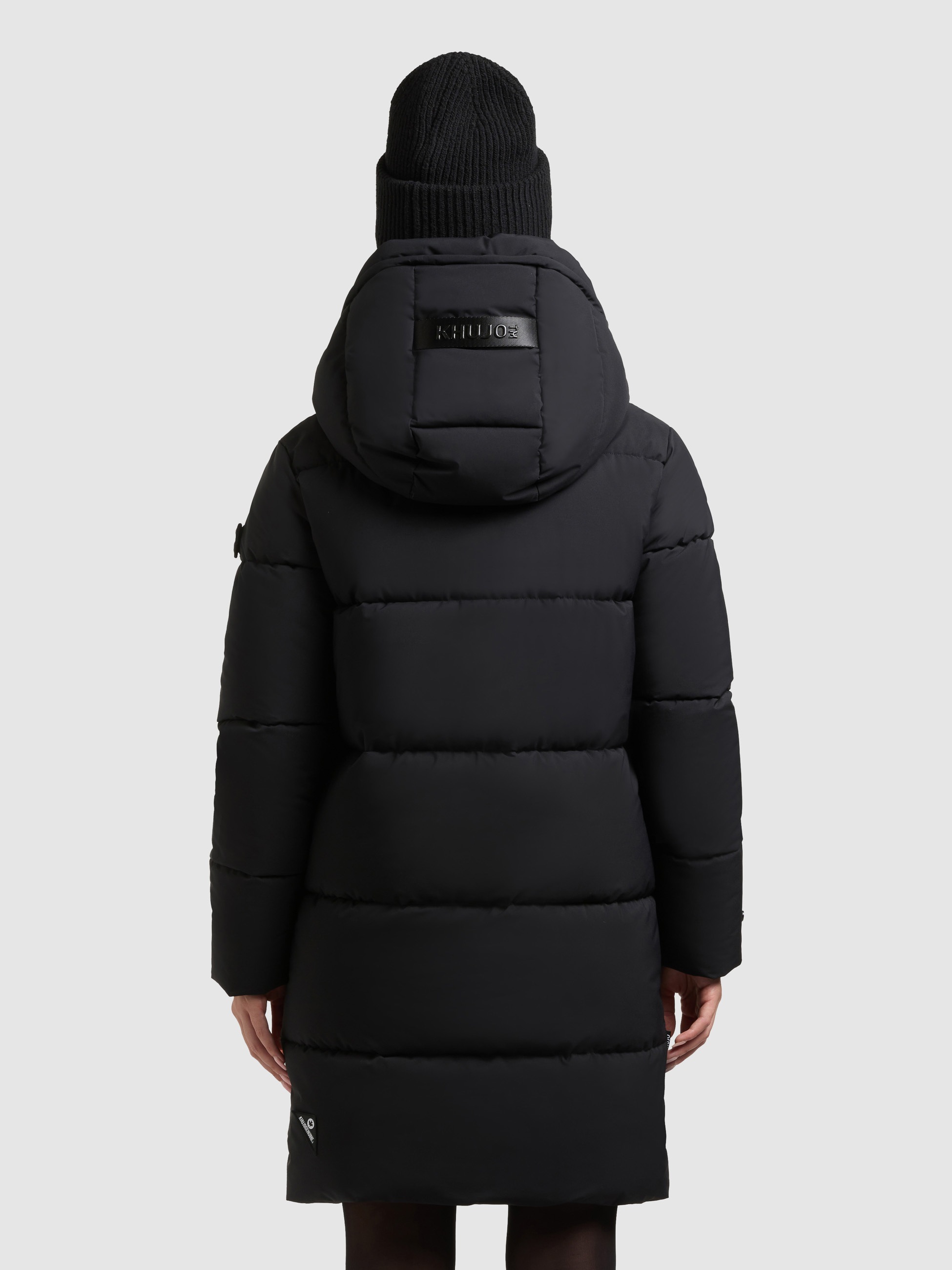 KHUJO HAYA2 MATT Women's Quilted Coat Black Size S 3