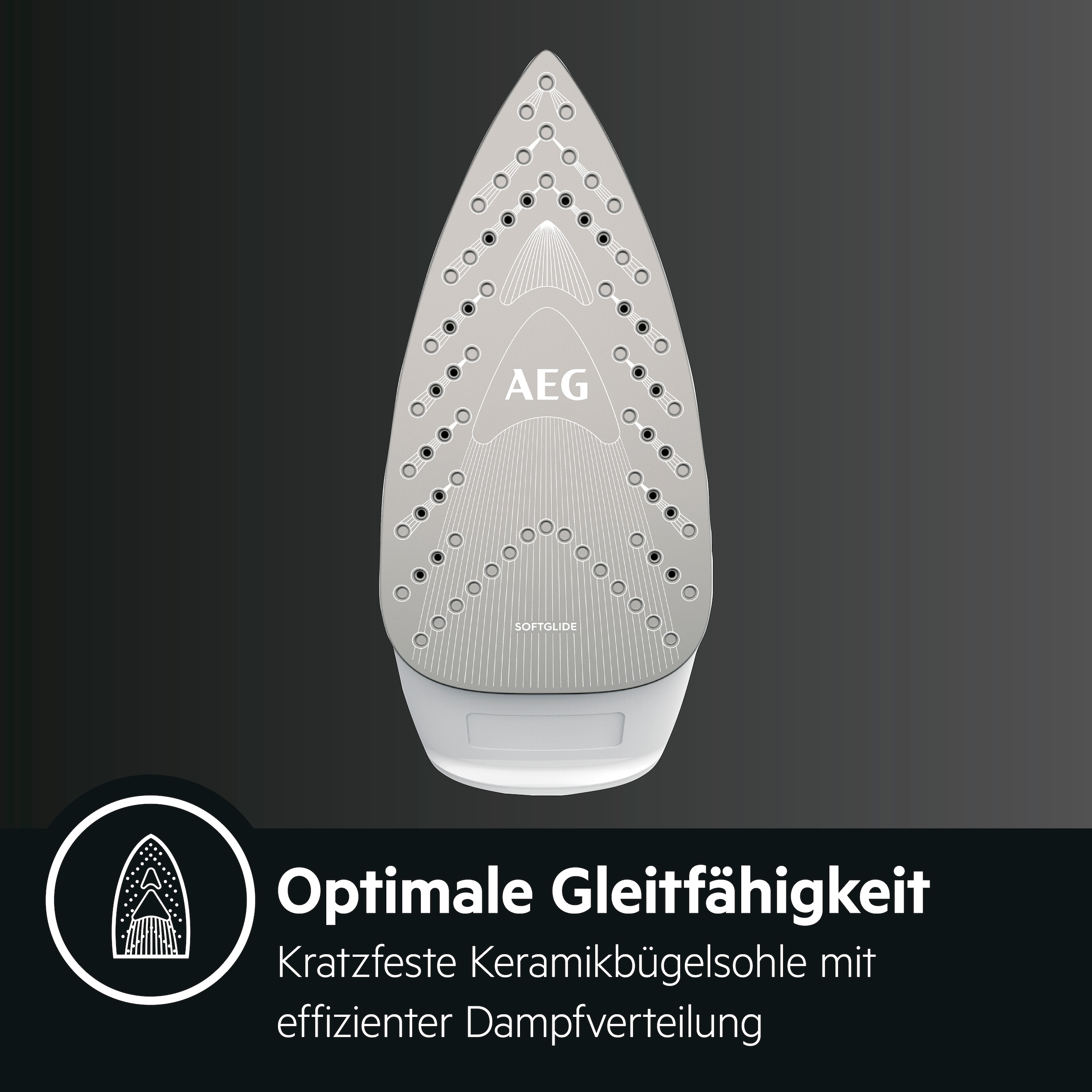 AEG Dampfbügeleisen »EasyLine DB 1740LG«, 2400 W, Filtration mit Anti-Kalk-Patrone, Restwärmeanzeige, 110 g Dampfstoss