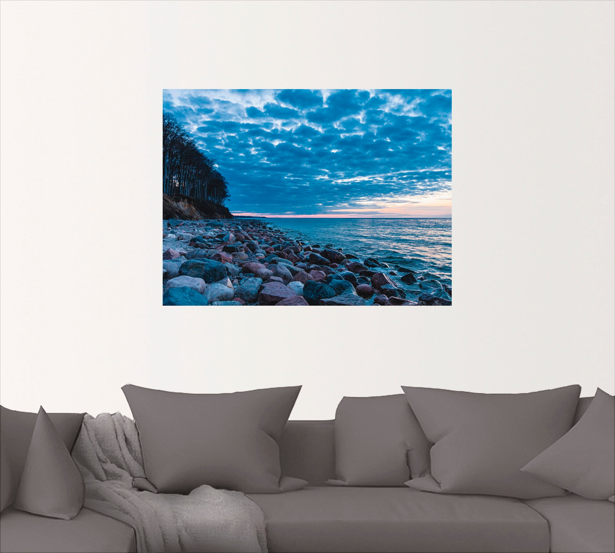 Artland Wandbild »Steine an der Küste der Ostsee«, Küste, (1 St.), als Leinwandbild, Wandaufkleber in verschied. Größen