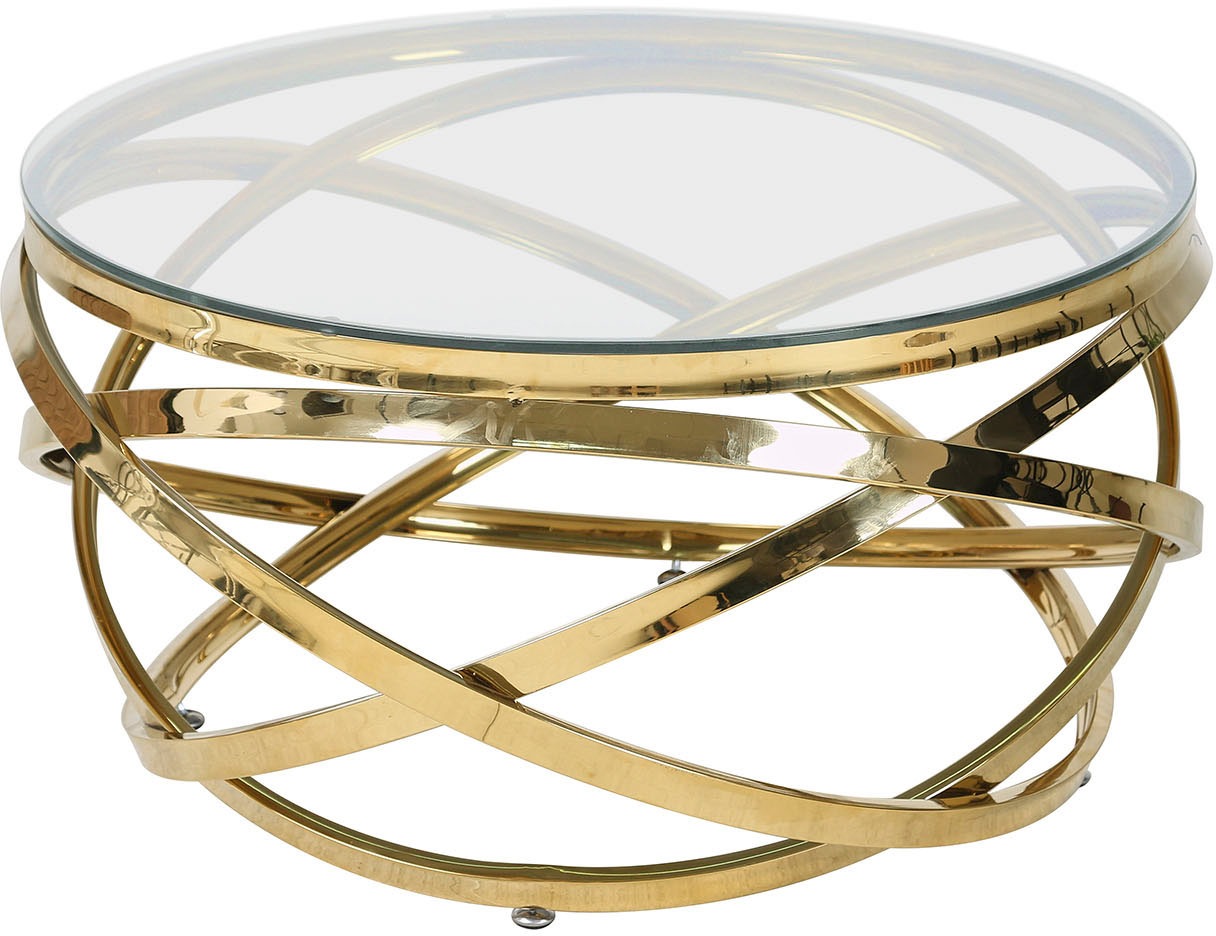 SalesFever Couchtisch "mit Design-Gestell in Stainless Steel für stilvolles günstig online kaufen