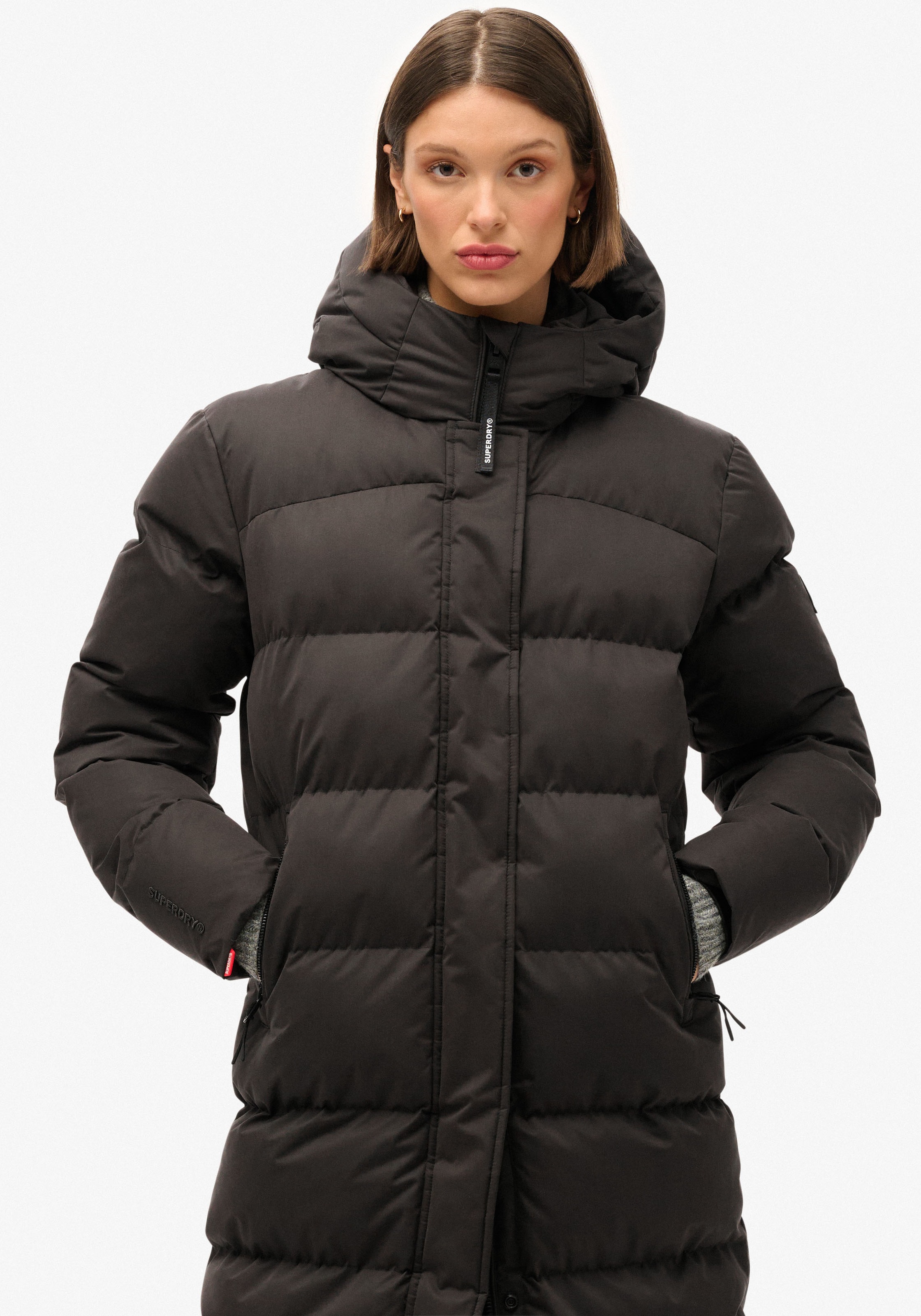 Superdry Steppjacke »MICROFIBRE LONGLINE PUFFER JKT«