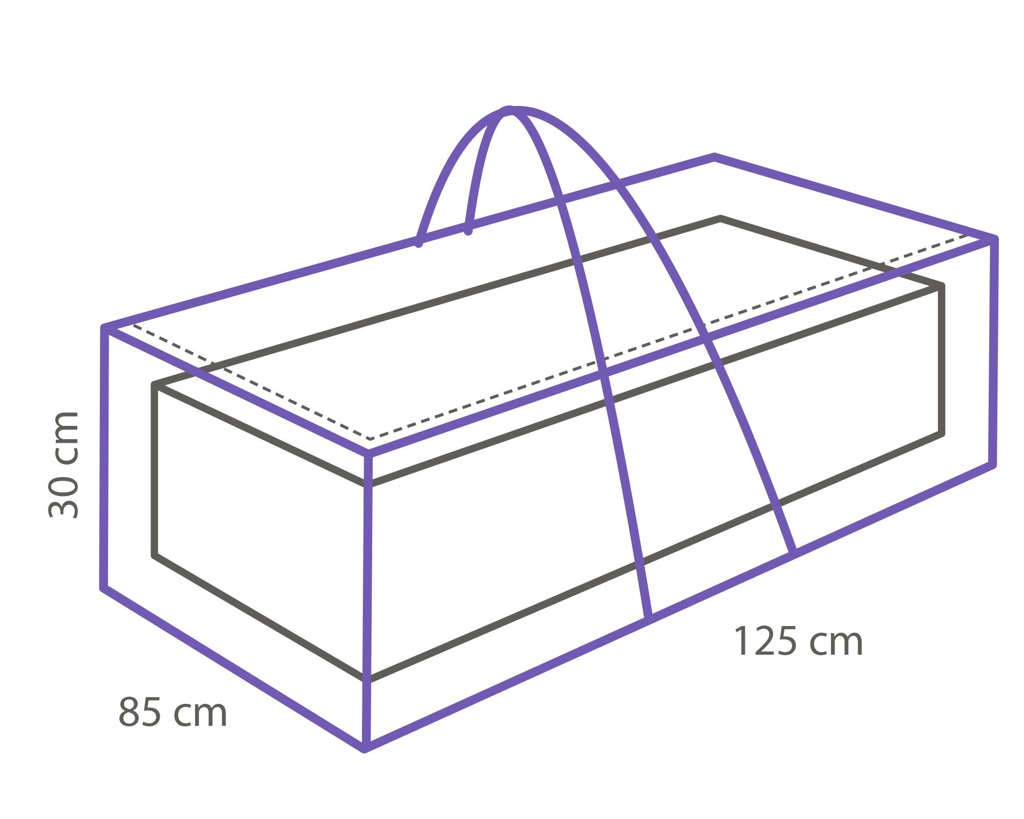 winza outdoor covers Aufbewahrungstasche, 125x85x30 cm, geeignet für Palettenkissen