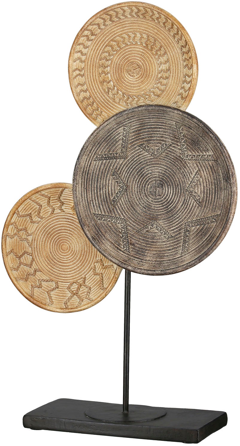 Casablanca by Gilde Dekoobjekt "Skulptur rund Esculpida naturfarben H. 44 c günstig online kaufen