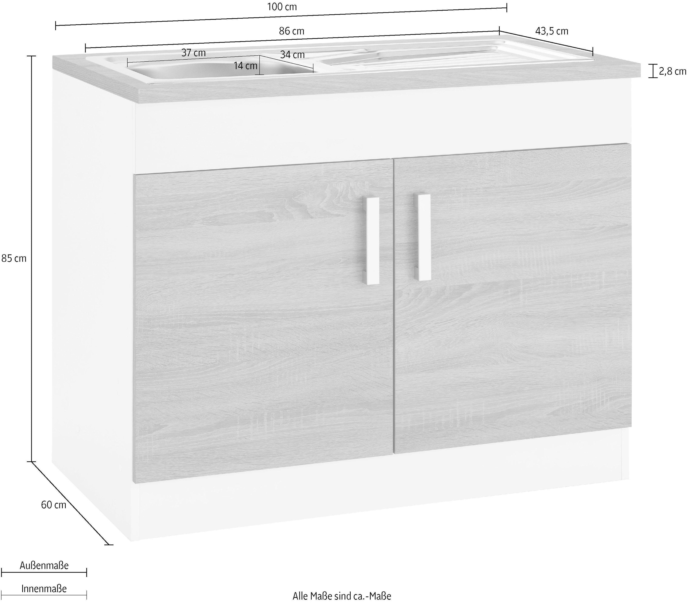 BAUR cm | Spülenschrank 100 MÖBEL kaufen »Gera«, Breite HELD