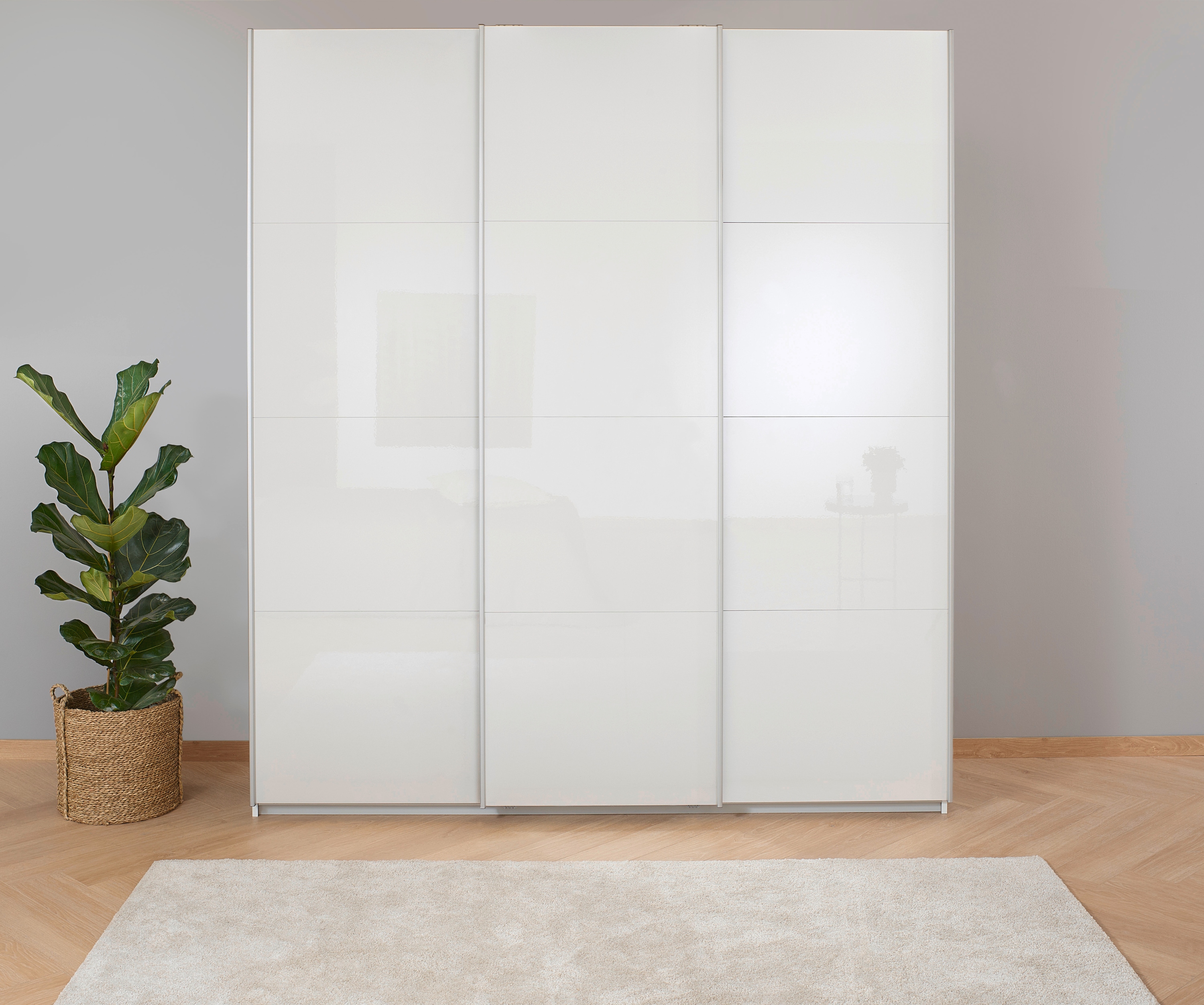 OTTO home Kleiderschrank "Mehrzweckschrank Aktenschrank Möbel Mietswohnung Schlafzimmer KOLUNA" 3 Ausstattungen BASIC/CLASSIC/PREMIUM (inkl. SOFT-CLOSE-FUNKTION), Breiten 203/271/315/360cm Höhen 210/229 Hochglanzfront MADE IN GERMANY