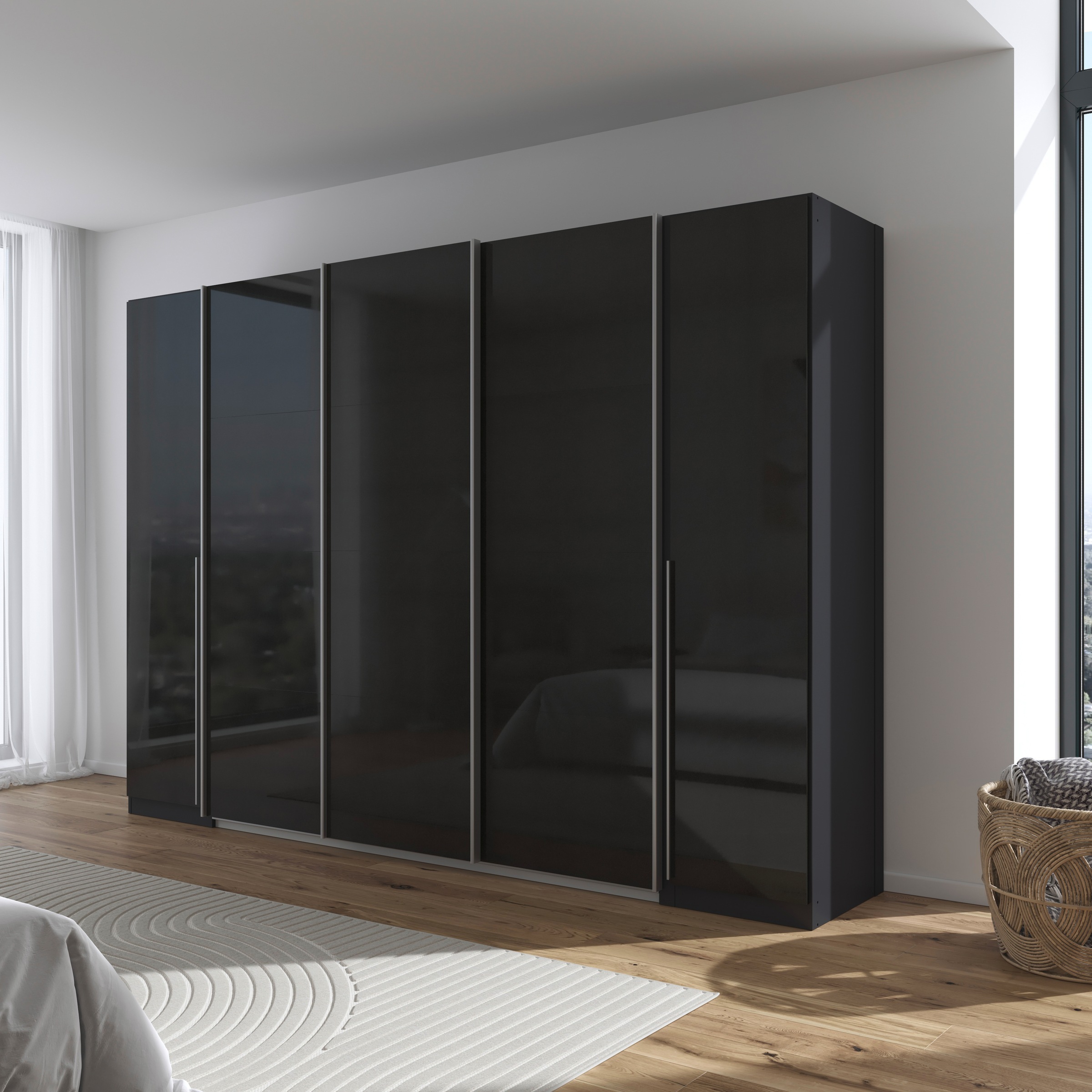 rauch Schwebetürenschrank »Agordo«, (im angesagten Mix aus Dreh- und Schwebetüren), optional mit Spiegel und zwei Griff-Farben MADE IN GERMANY