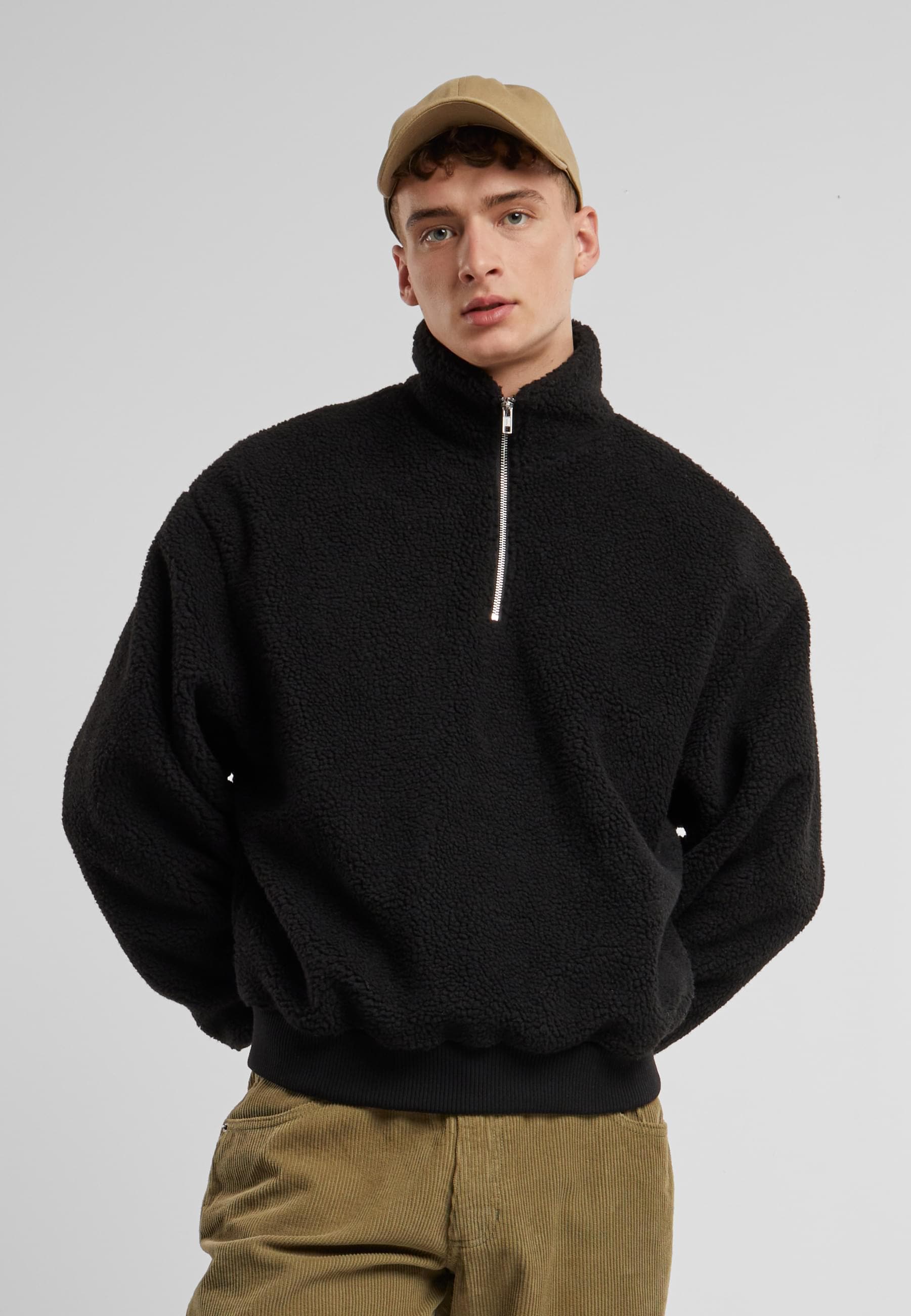 URBAN CLASSICS Kapuzensweatshirt »Urban Classics Oversized Teddy Troyer«, (1 tlg.)