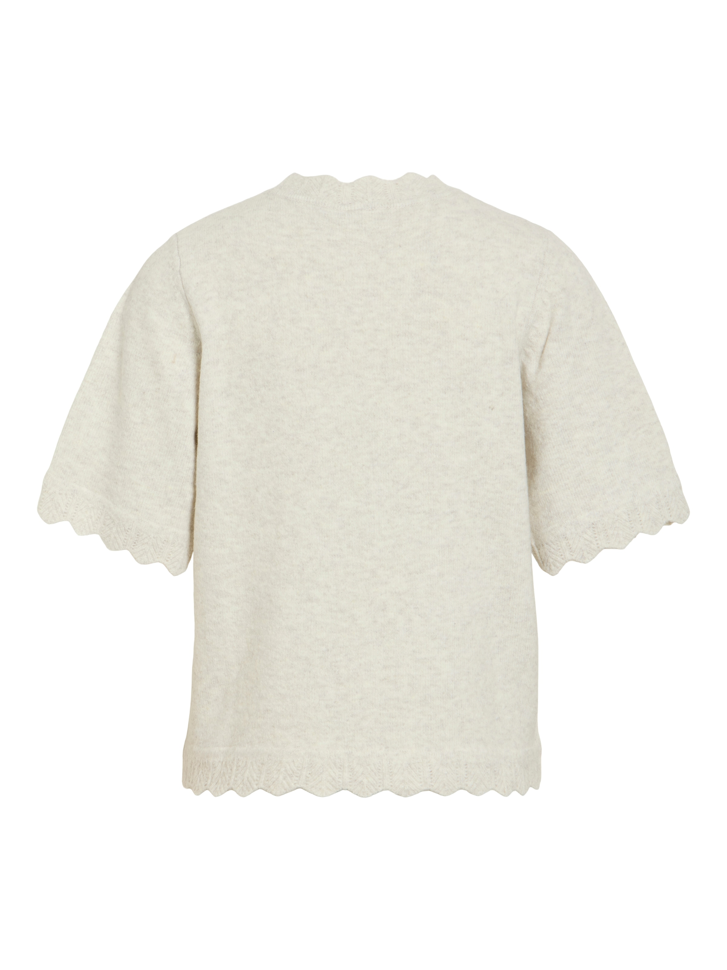 Vila Kurzarmpullover »VINIKOLINA O-NECK 2/4 KNIT TOP - NOOS« Materialmix, normal geschnitten