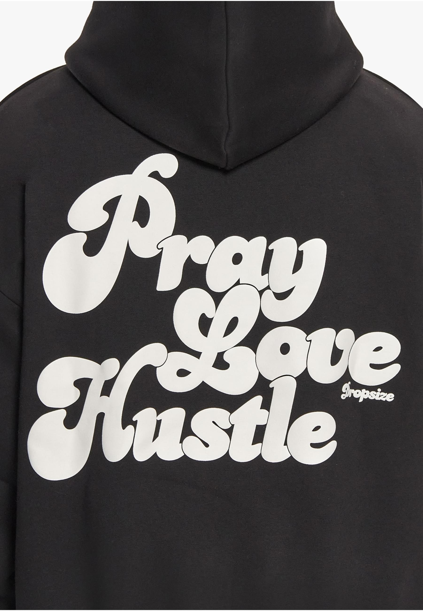 Dropsize Kapuzensweatshirt »Dropsize Herren Dropsize Heavy Oversize Pray Love Hustle Hoodie«, (1 tlg.)