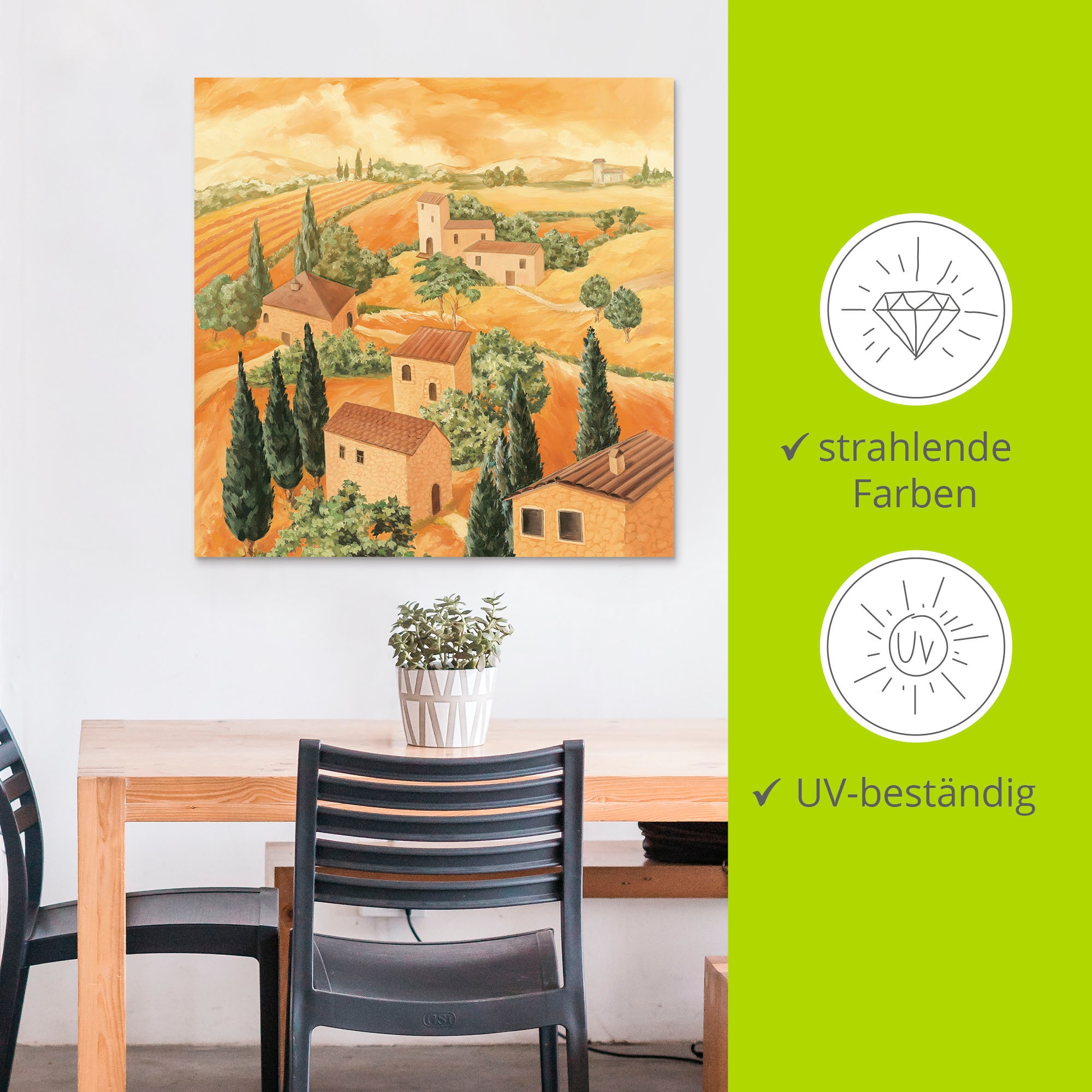 Artland Wandbild »Landschaft Italien«, Europa, (1 St.), als Alubild, Outdoorbild, Leinwandbild, Poster in verschied. Größen