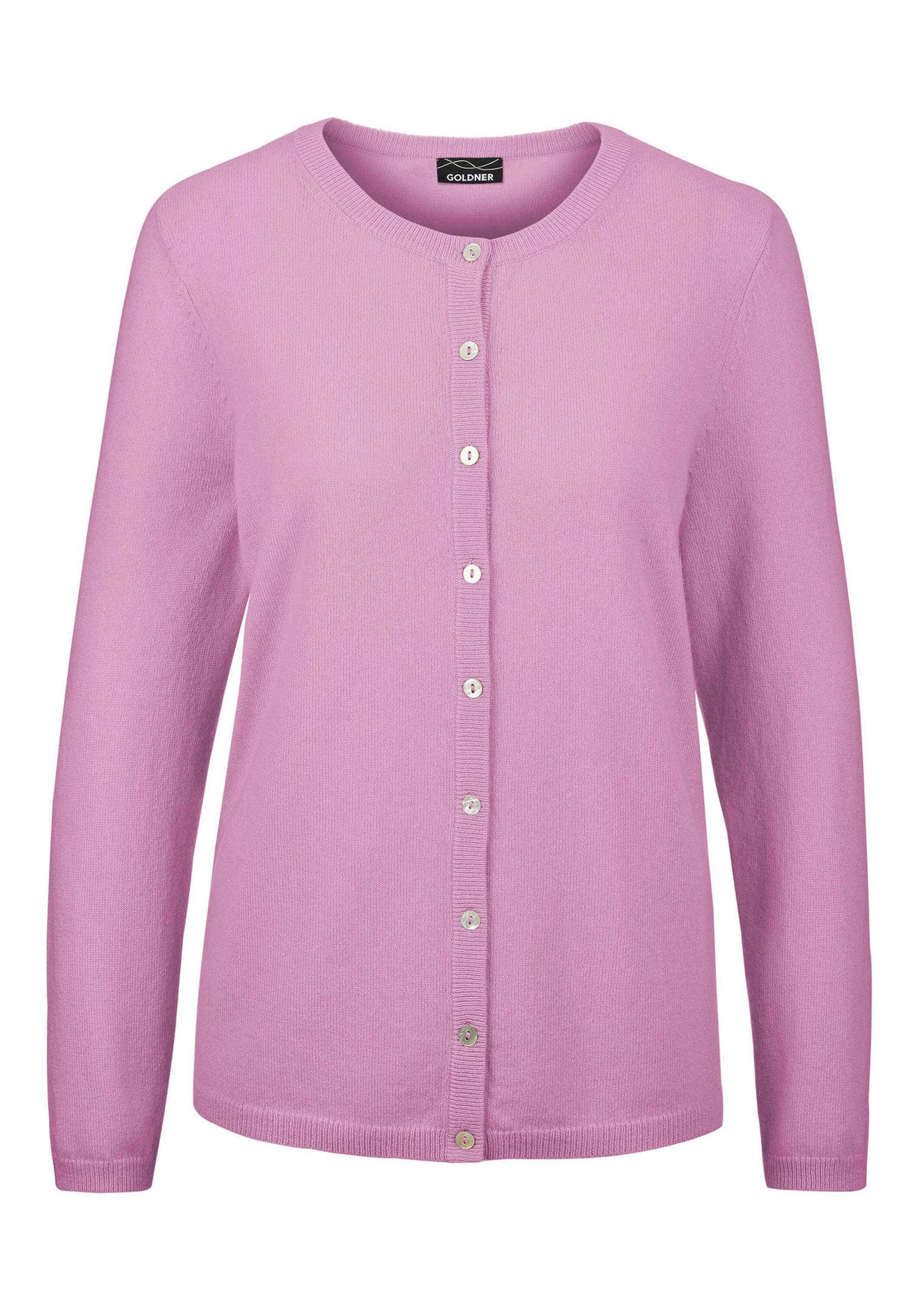 GOLDNER Strickjacke "Kaschmirstrickjacke mit Rundhalsausschnitt" günstig online kaufen