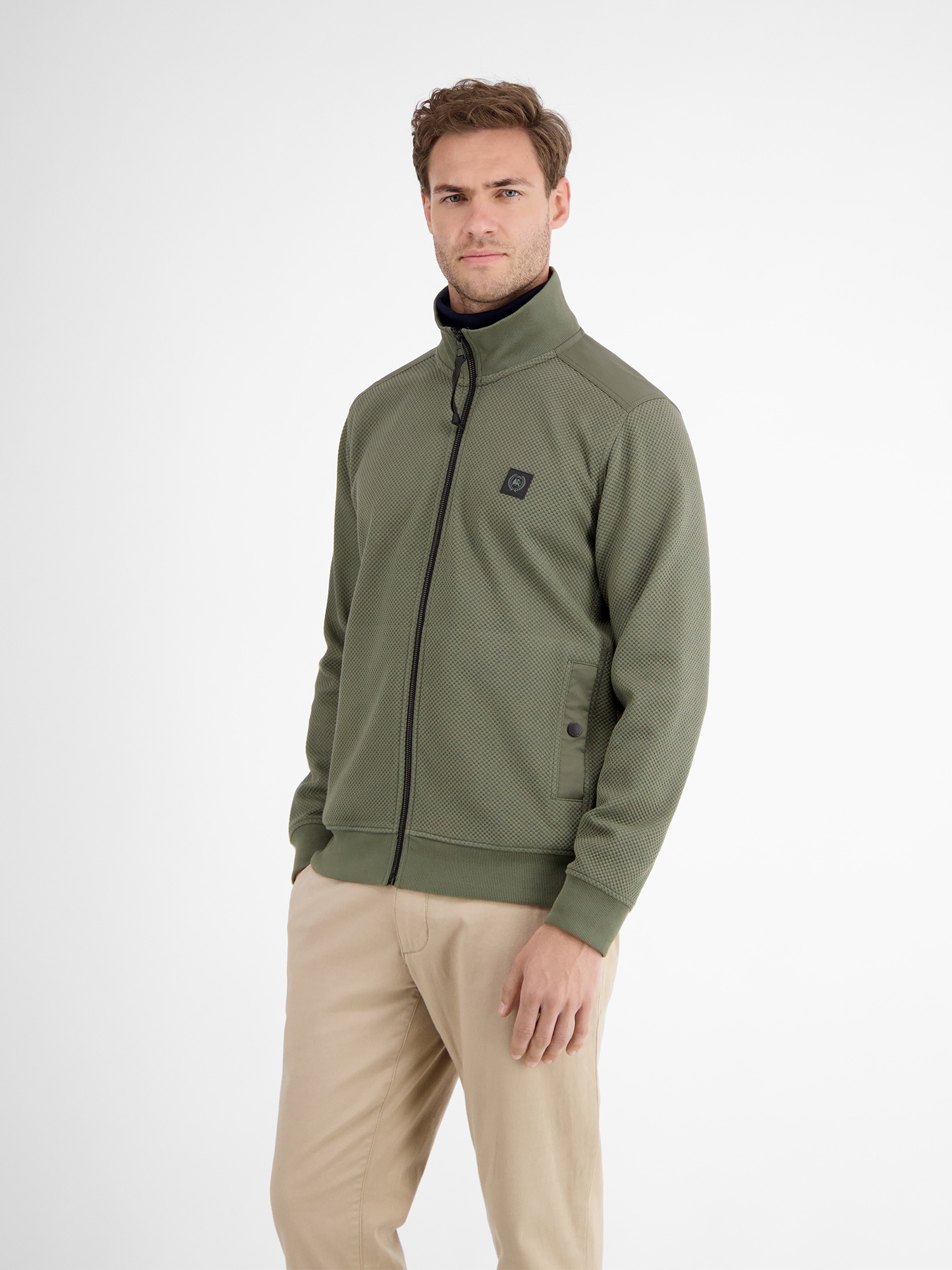LERROS Sweatjacke »LERROS Herren Sweatjacke in sportiver Struktur«