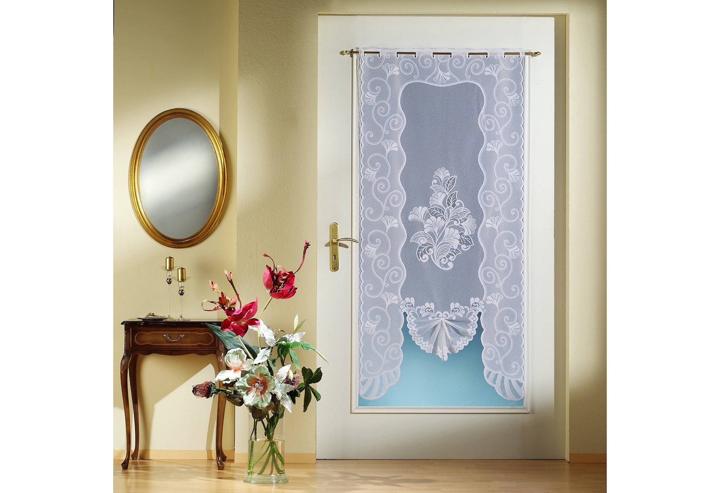 Weckbrodt Scheibengardine "Saarlouis" Stangendurchzug 1 Stk. tlg. Jacquard, günstig online kaufen