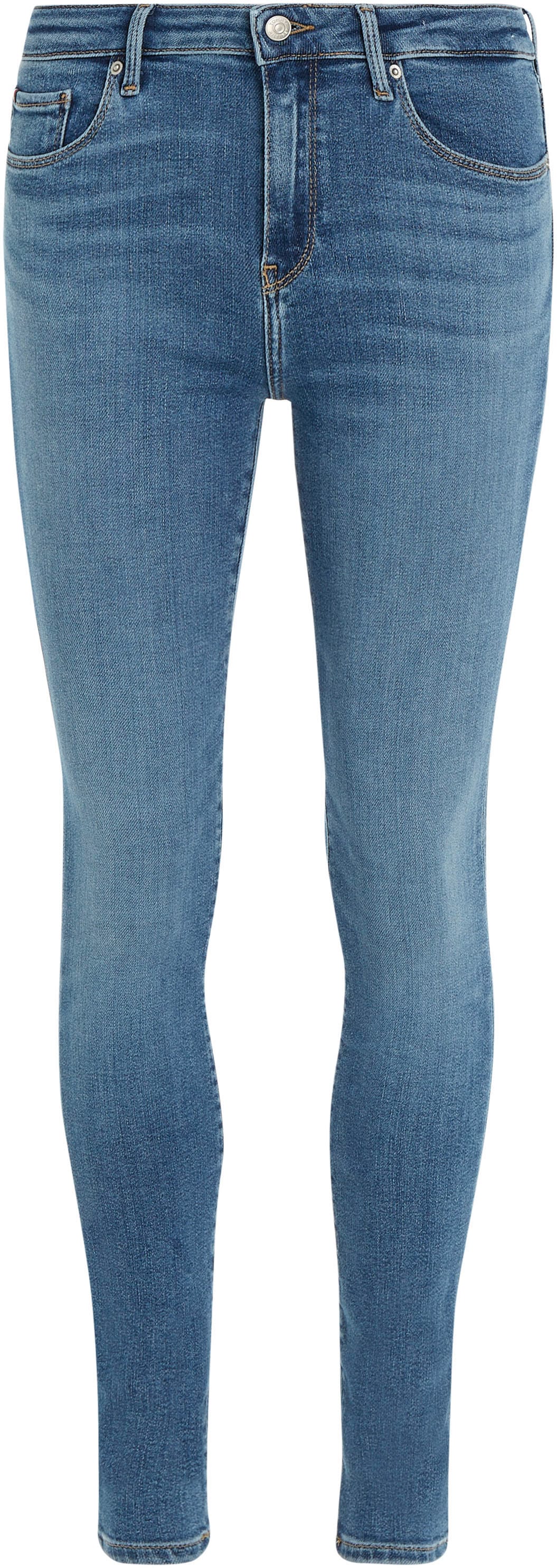 Tommy Hilfiger Curve Skinny-fit-Jeans »CRV TH FLX HARLEM SKNNY HW MEL«, mit Logoprägung