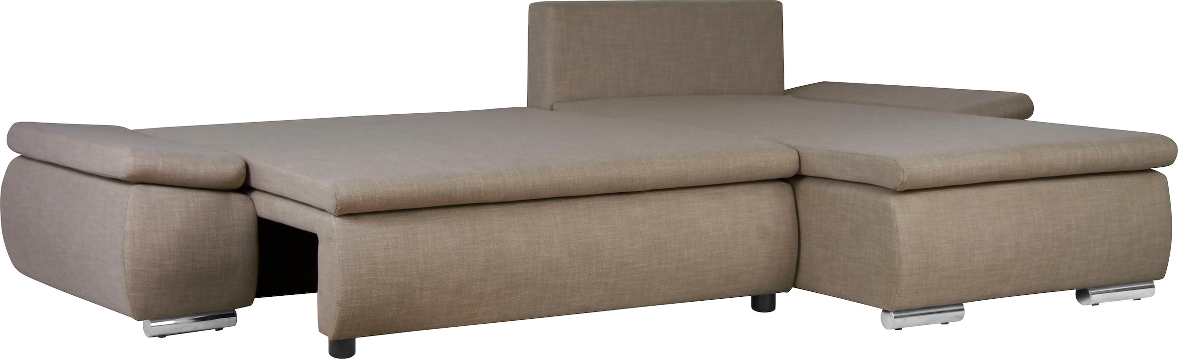 Home affaire Ecksofa »Acra L-Form«, mit Bettfunktion und Bettkasten, in Mattenoptik