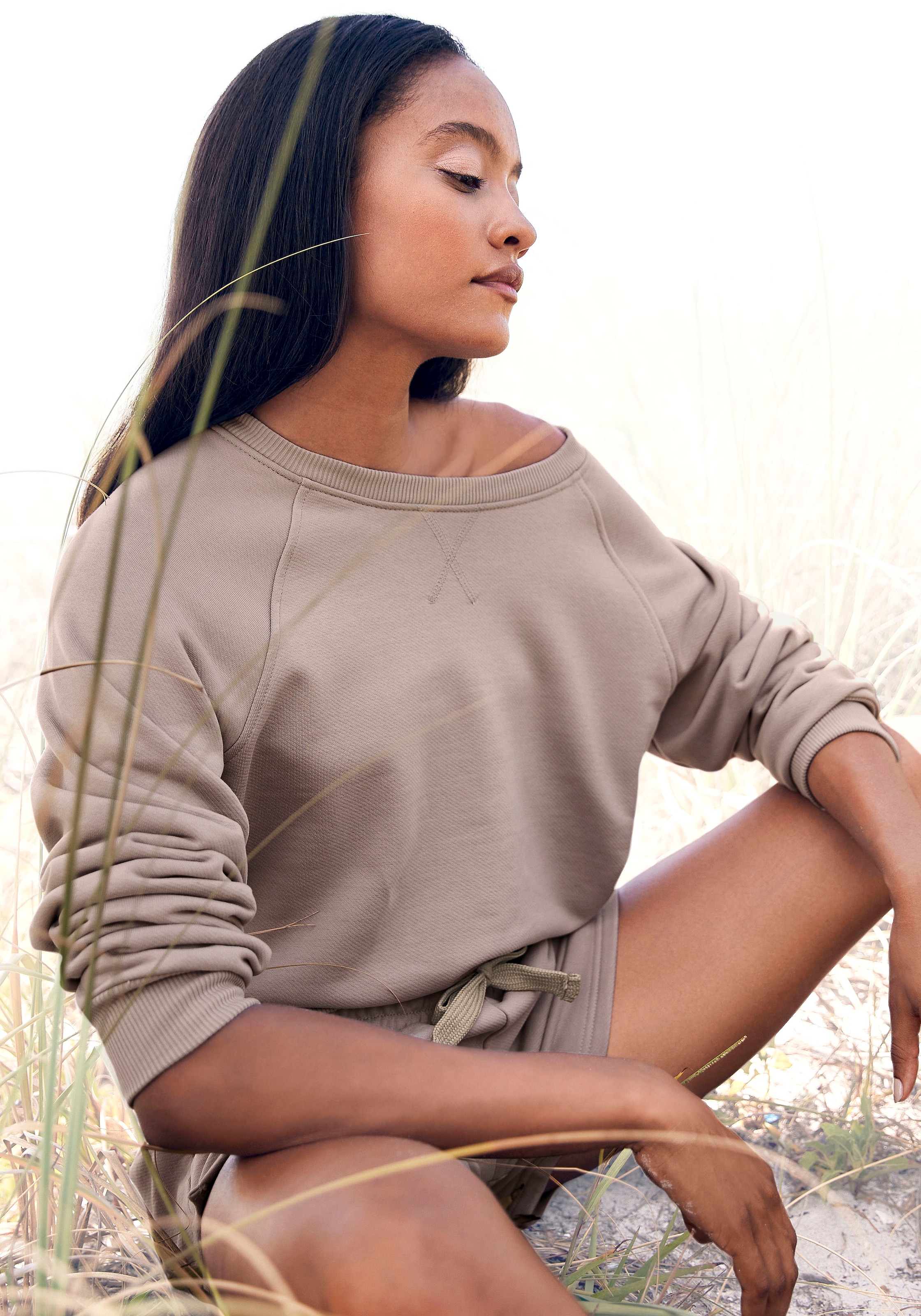 LASCANA Sweatshirt, aus organischer Baumwolle online bestellen | BAUR