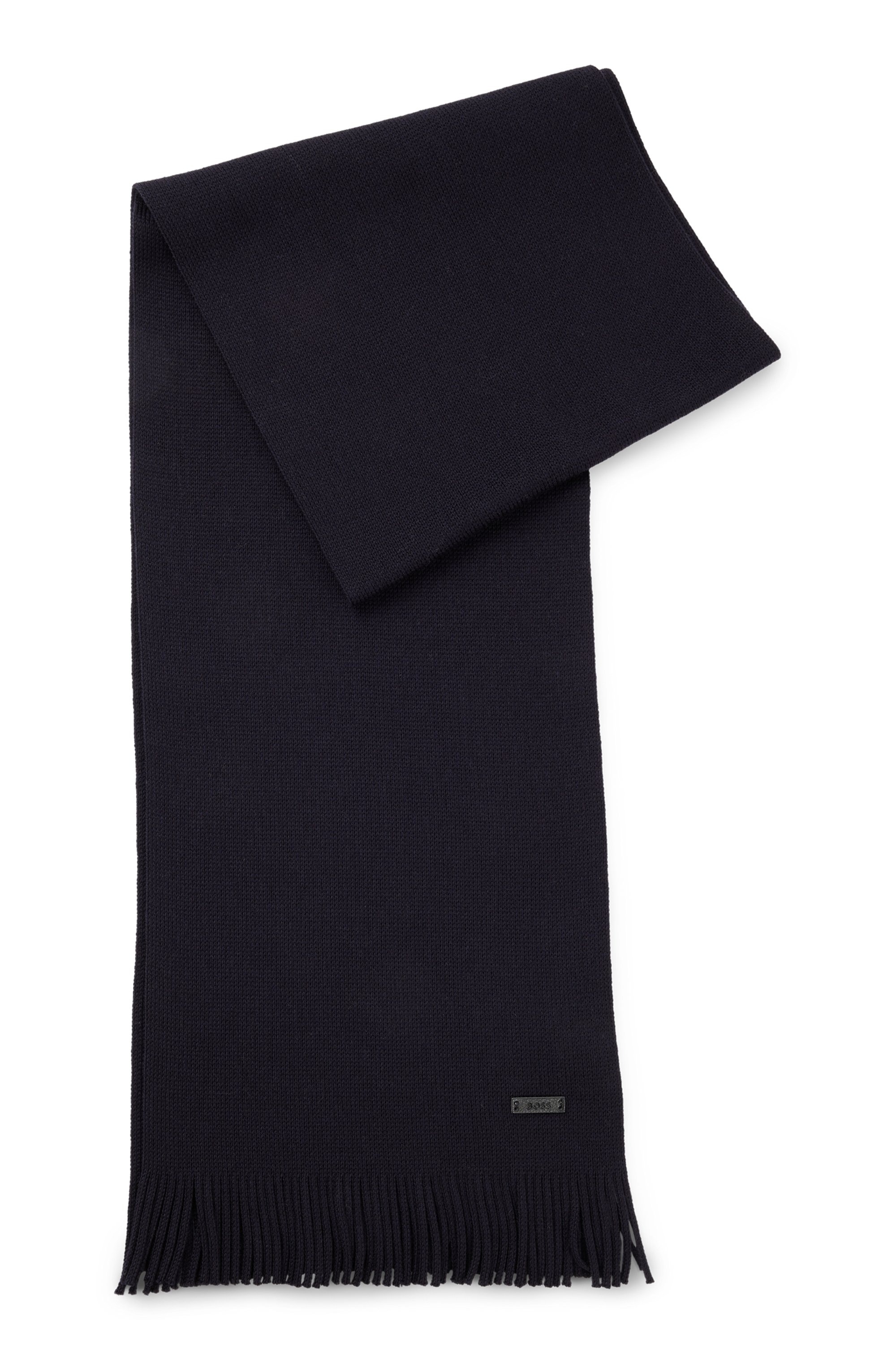 BOSS Modetuch »Albas«, aus Schurwolle mit Raschel-Strick, 170 x 25 cm