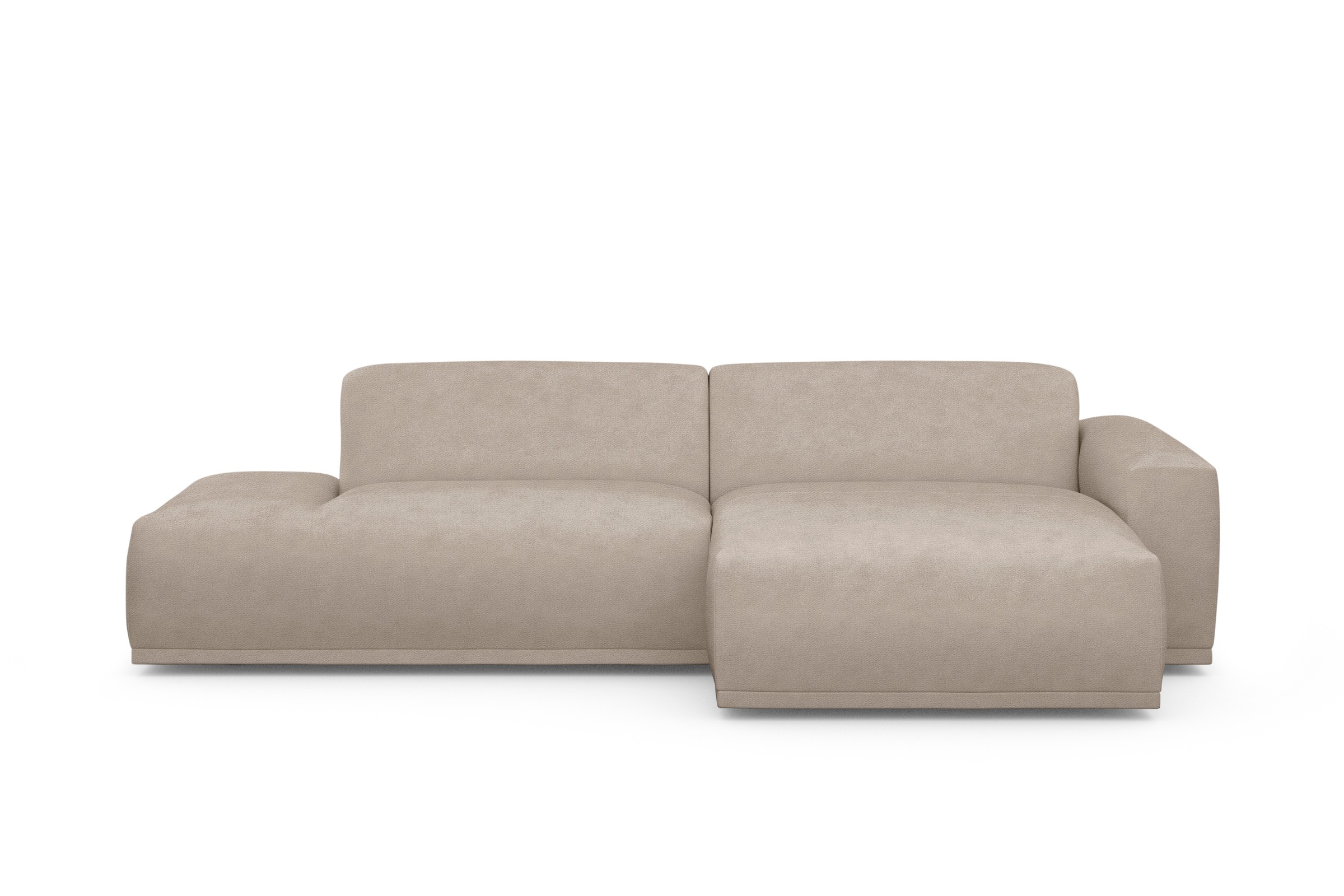 TRENDMANUFAKTUR Ecksofa Braga, aus 2 Teilen, moderner Cord-Stoff