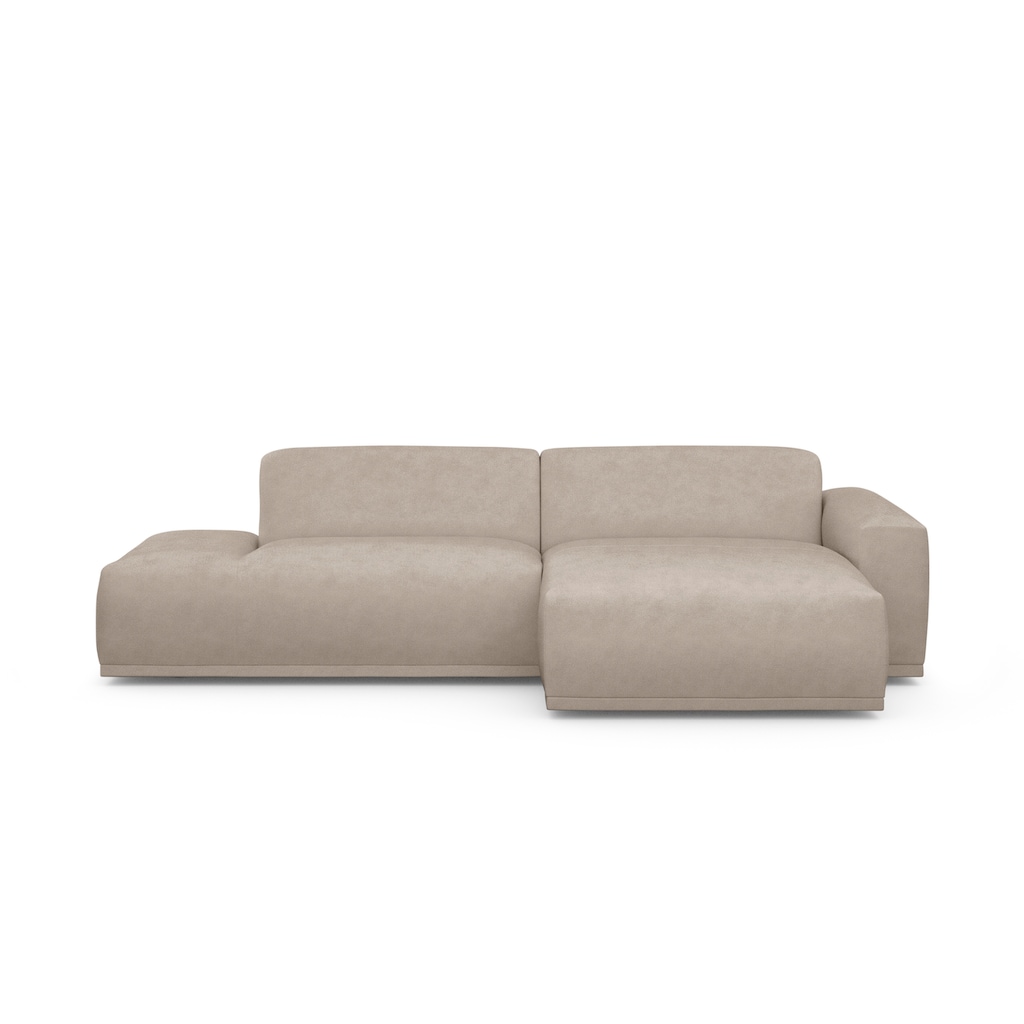 TRENDMANUFAKTUR Ecksofa Braga, aus 2 Teilen, moderner Cord-Stoff