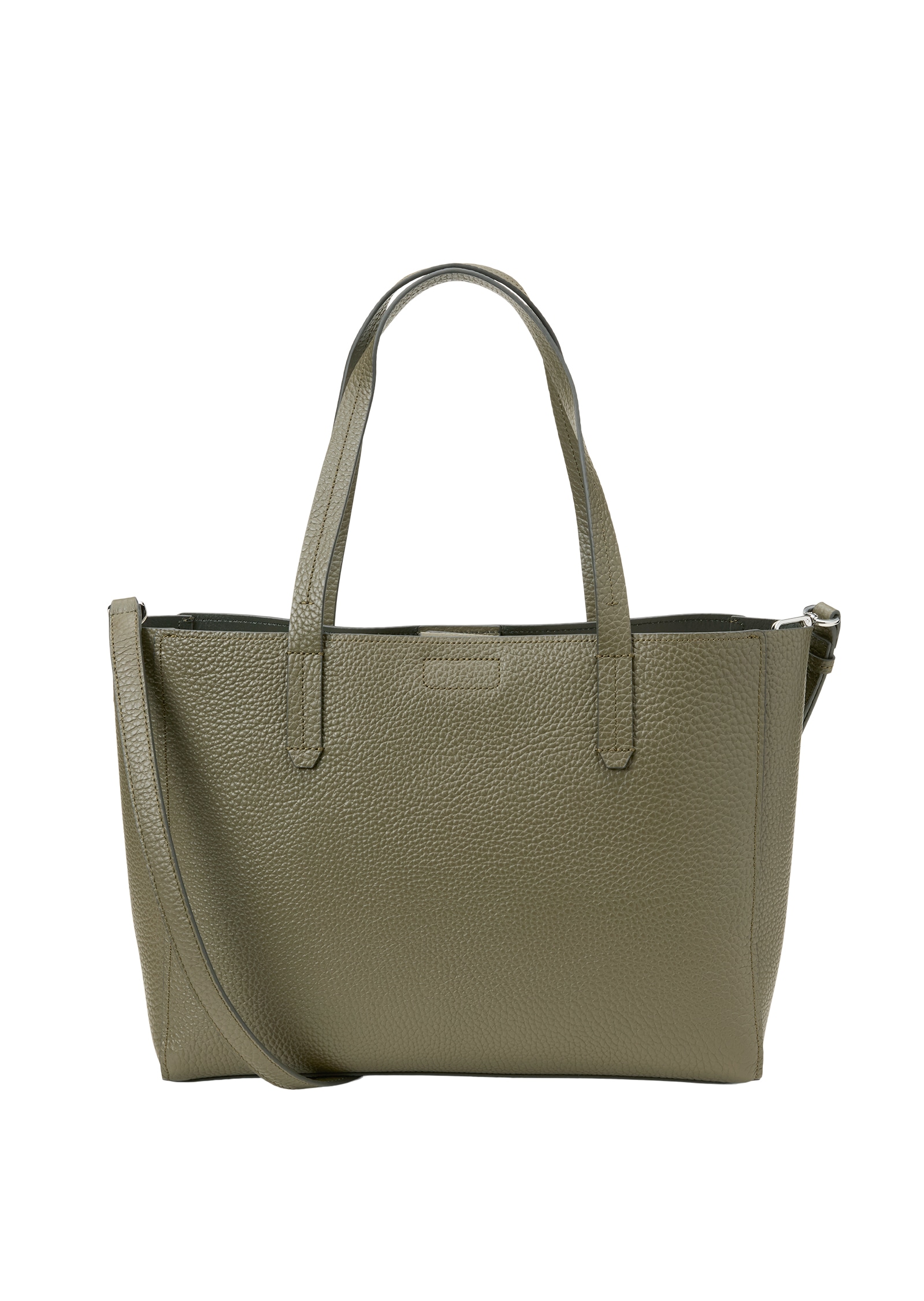 Damen Shopper "BUSIN", MARC O'POLO ACCESSORIESoliv, Leder, unifarben, Taschen, Businesstasche, Schultertasche, mit herausnehmbarem Laptopfach