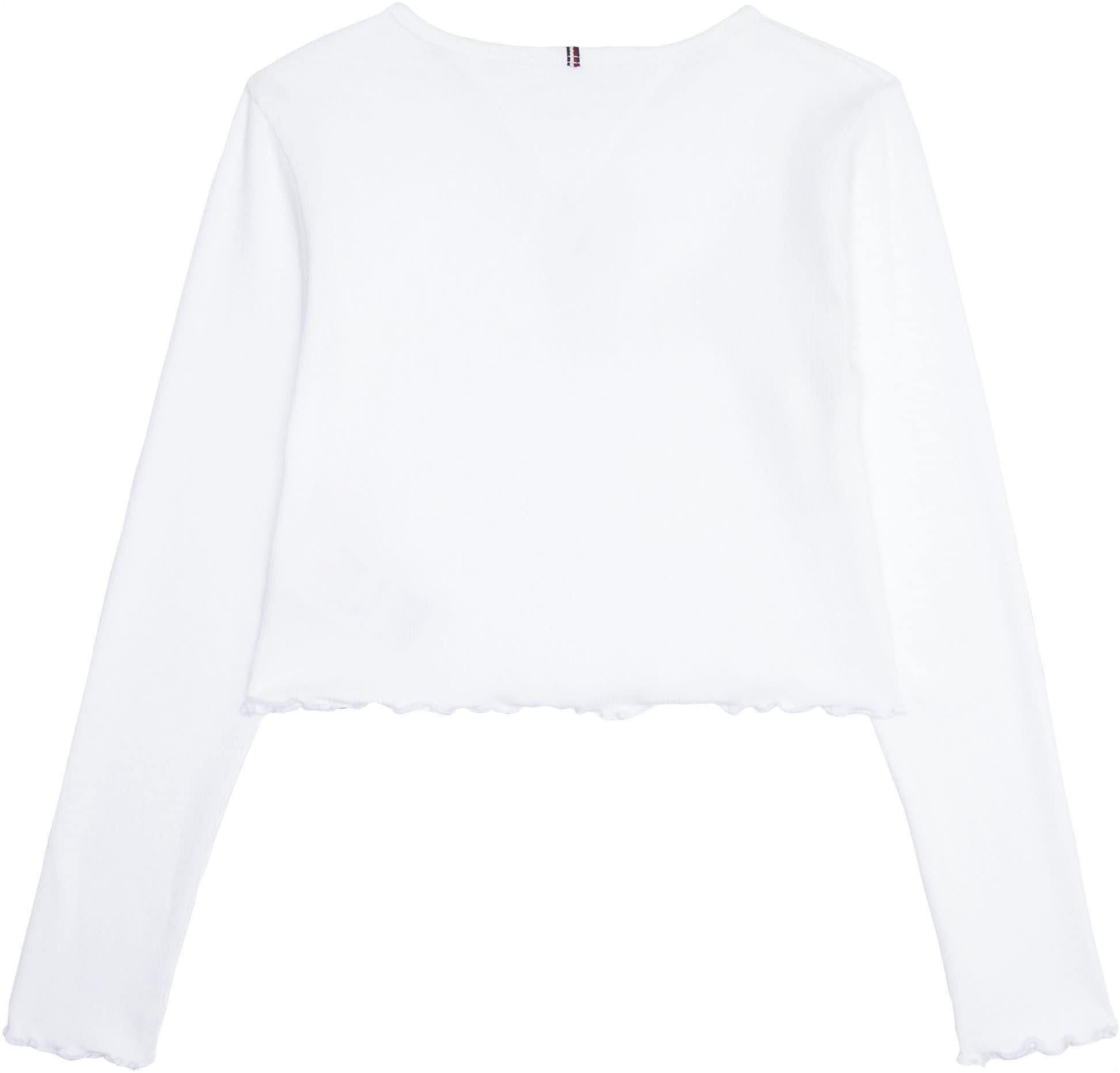 Tommy Hilfiger Langarmshirt »ESSENTIAL RIB TOP L/S« mit Babylock Saum