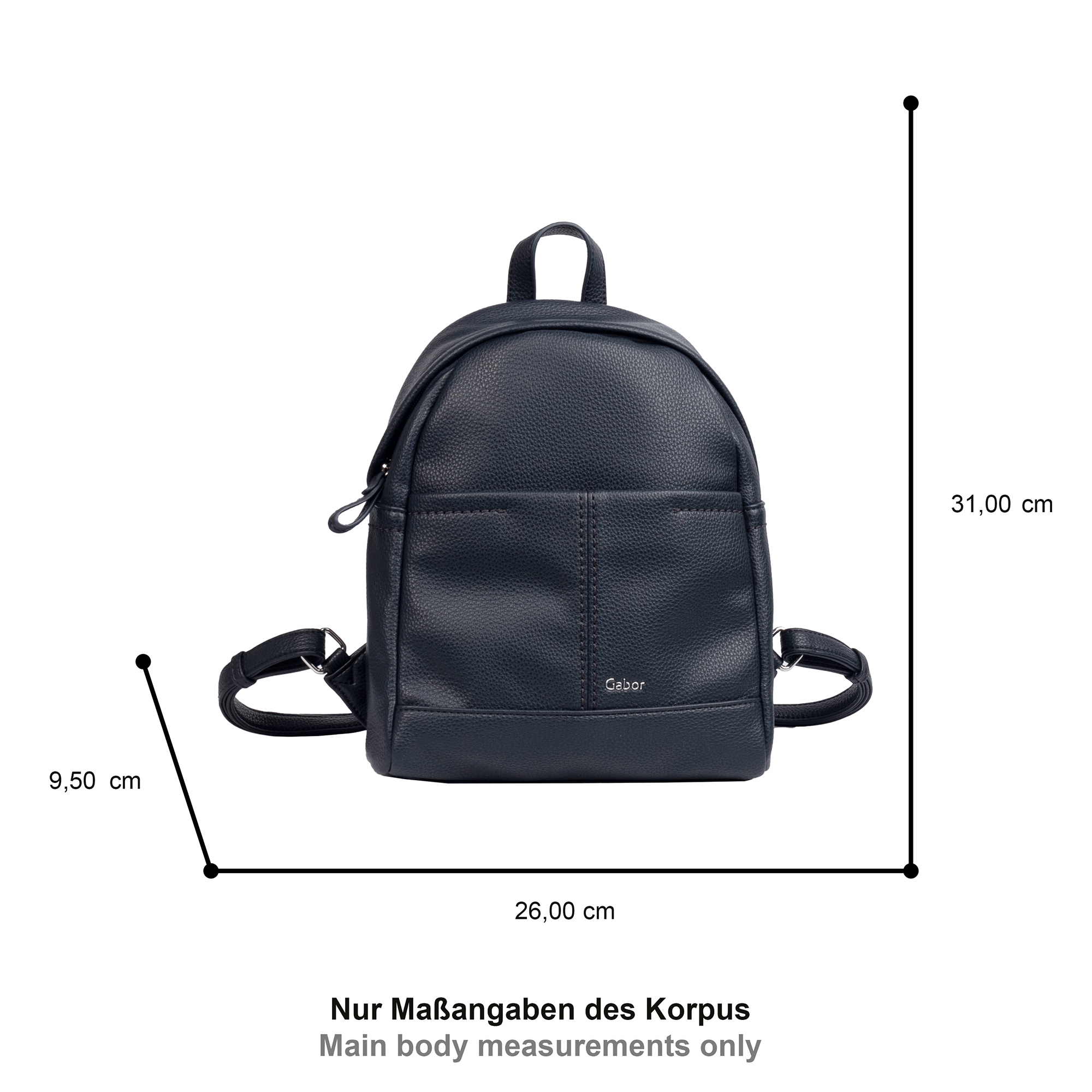 Gabor Rucksack »Lenea« aus recyceltem Polyurethan mit dekorativen Ziernähten