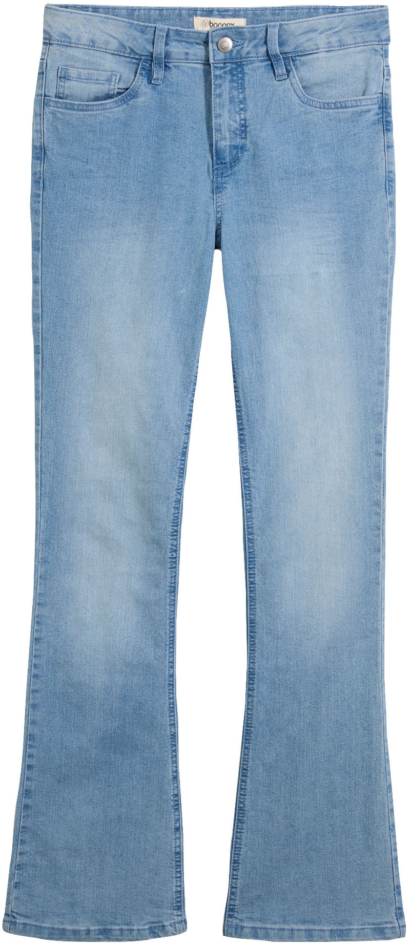 bonprix Schlagjeans »Flared Jeans Mid Waist, Stretch« 5-Pocket-Style, aus Baumwolle, Polyester und Elasthan, Mid Waist