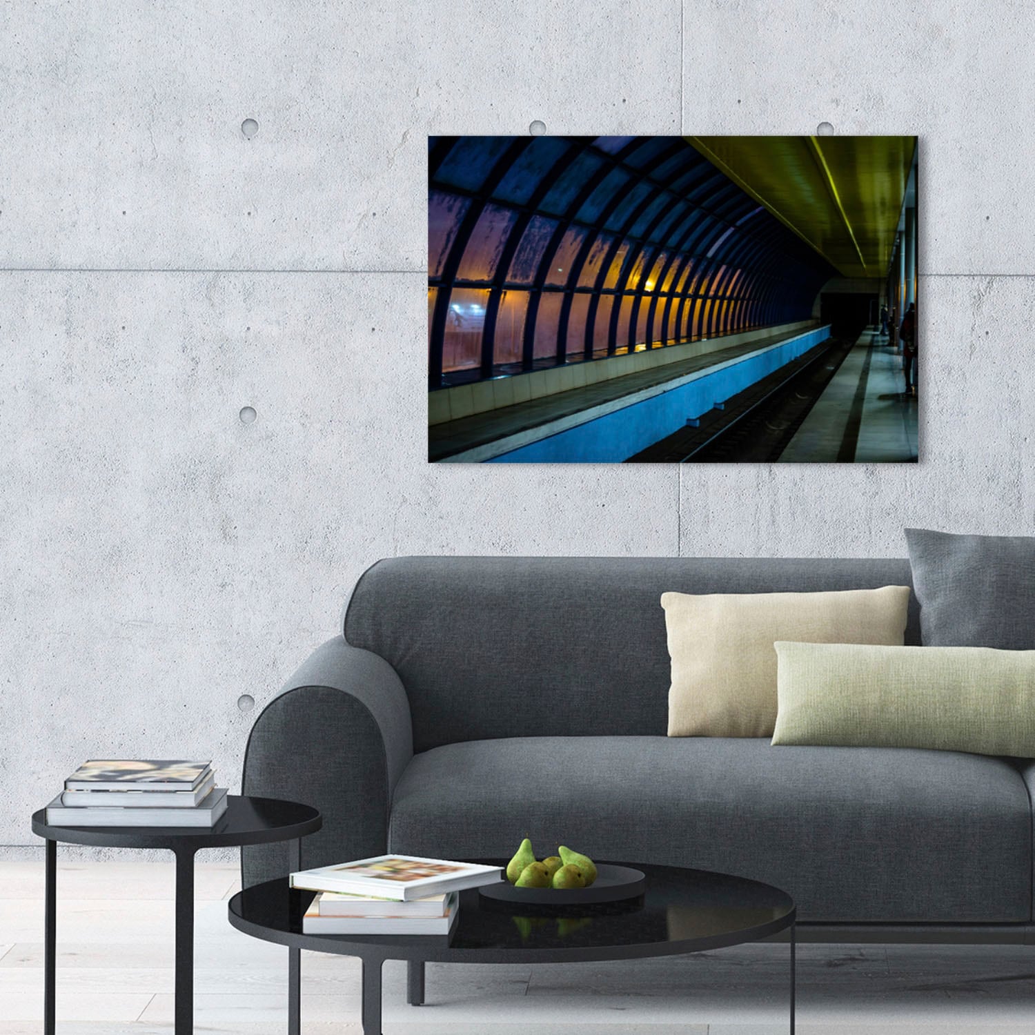 queence Acrylglasbild »Bahngleis«, Kunst-Züge-Zugbilder, Fine Art-Print in Galeriequalität