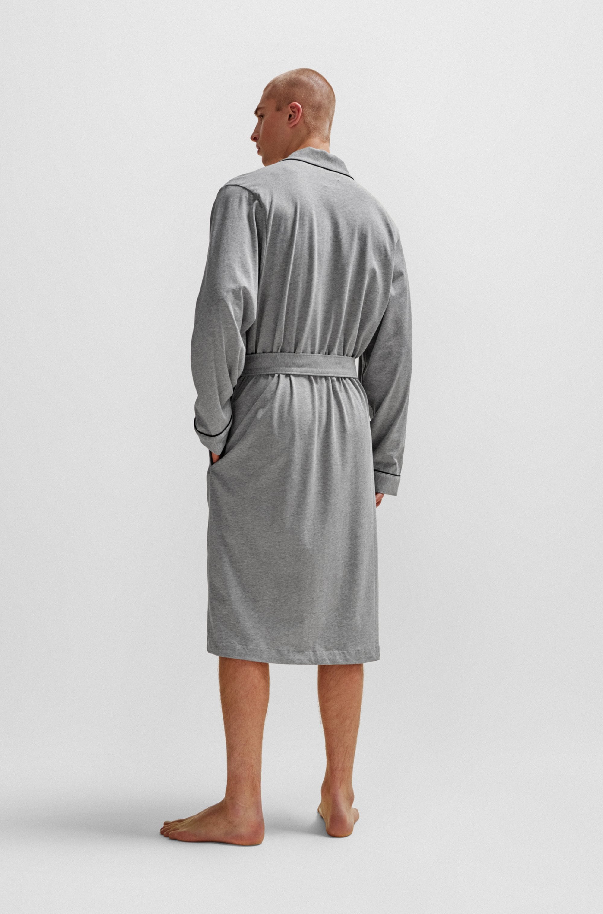 BOSS Morgenmantel »Kimono BM«, mit Logostickerei