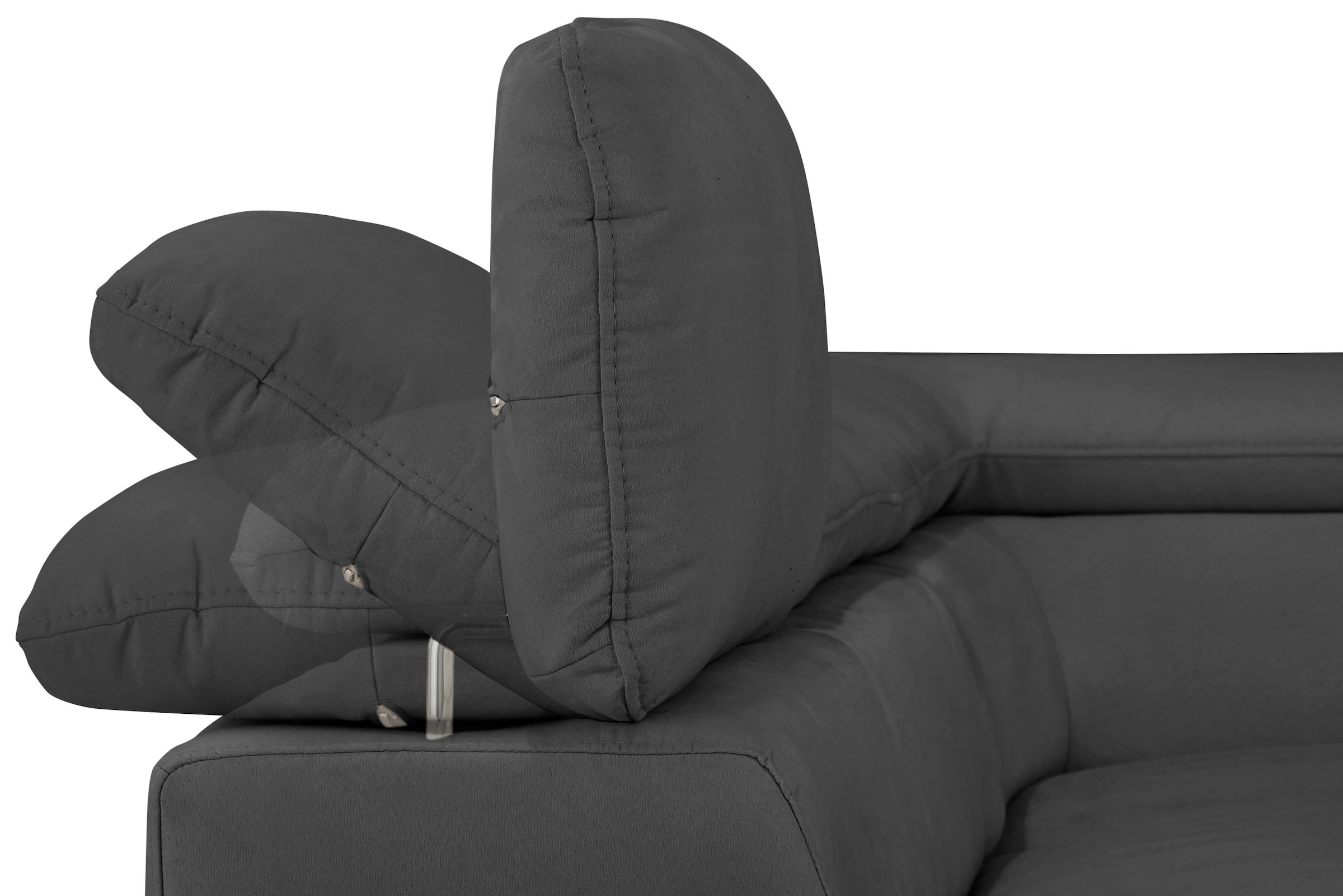 Home affaire Ecksofa »Alberto L-Form« mit Kopfteilverstellung, wahlweise mit Bettfunktion