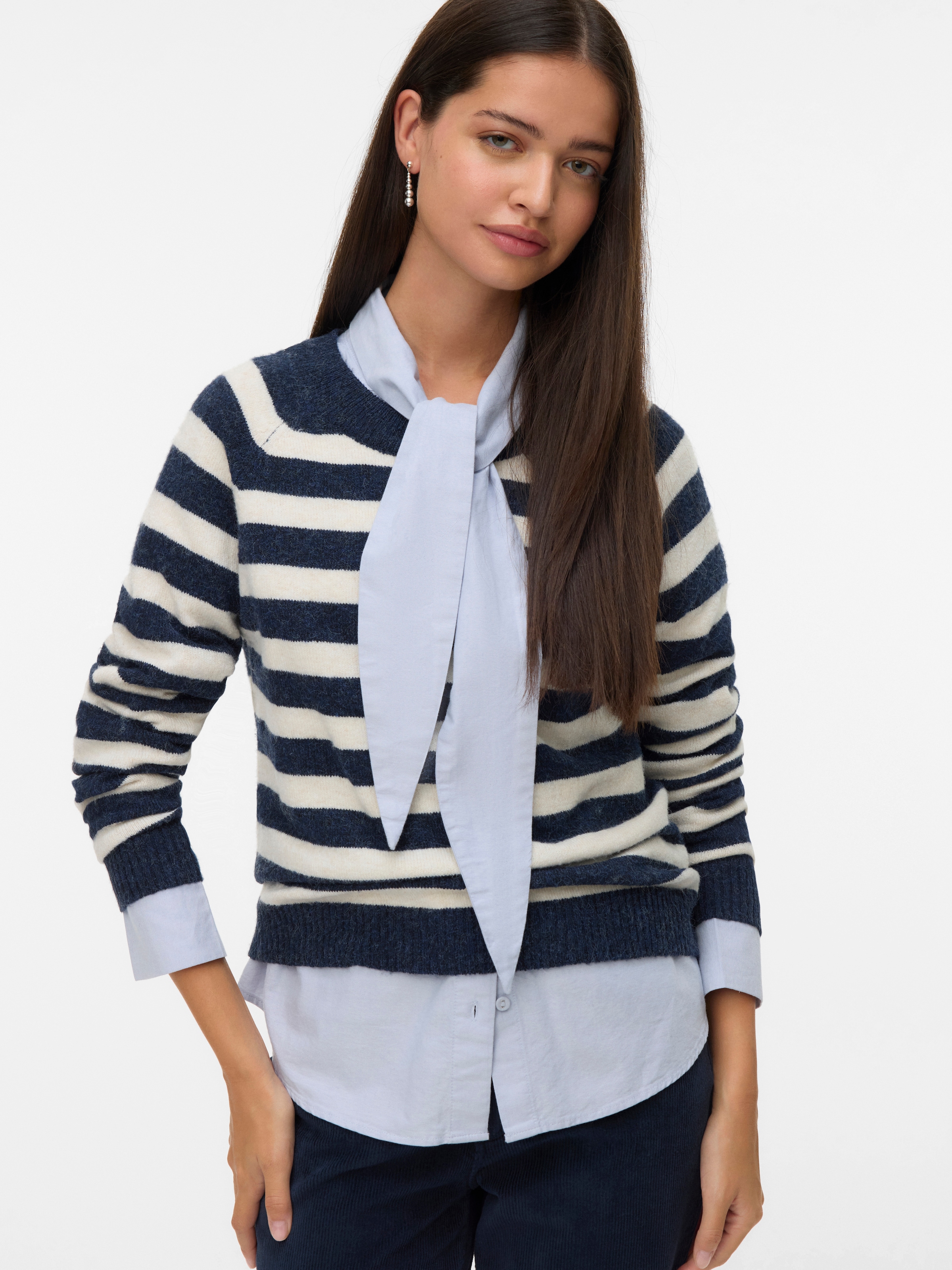 Vero Moda Rundhalspullover "VMDOFFY LS O-NECK BLOUSE GA NOOS" günstig online kaufen