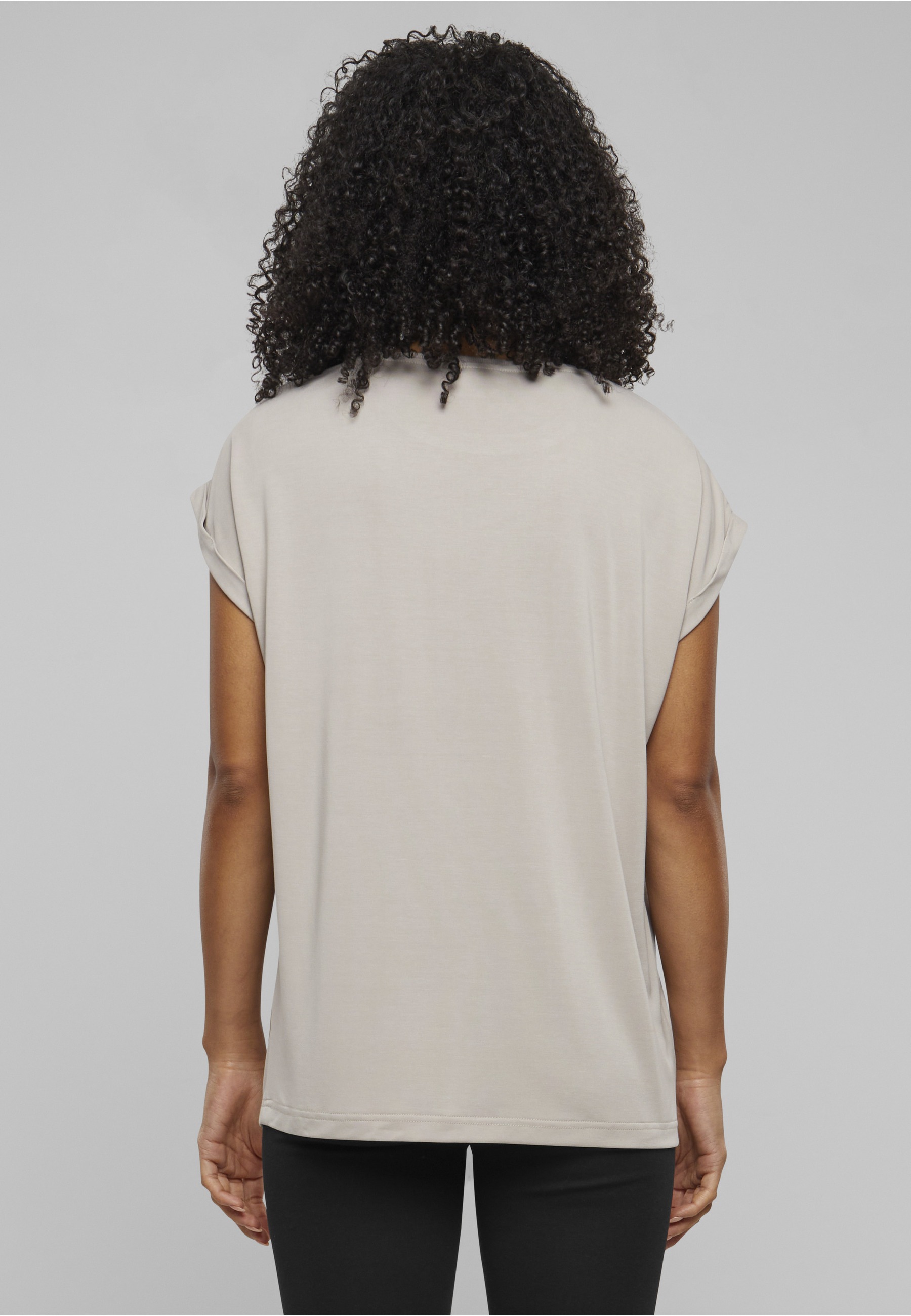 URBAN CLASSICS Kurzarmshirt »Urban Classics Damen Ladies Modal Extended Shoulder Tee« 1 Stk.