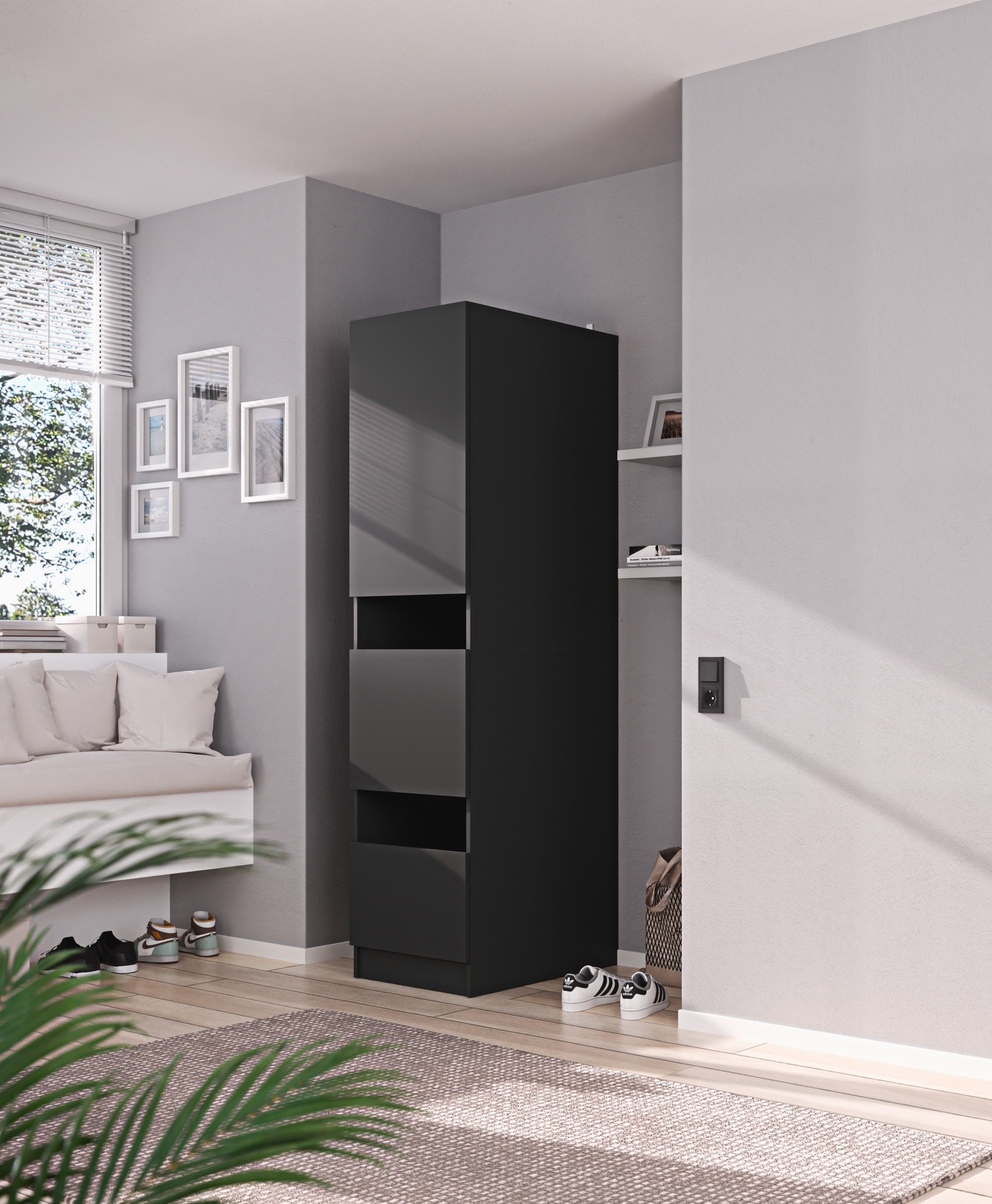 BASIC by Balculina Wäscheschrank »Washhome B/T/H 50x200x68 cm« 1 Stk. tlg. Breite 50cm, höhenverstellbare Metallfüße