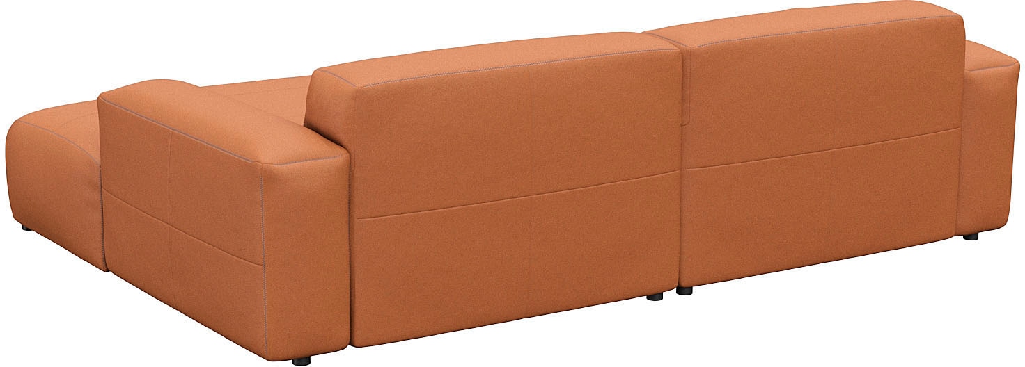 FLEXLUX Ecksofa »Lucera Chaislongue rechts oder links, L-Form, bequem«, modern & anschmiegsam, Kaltschaum, Stahl-Wellenunterfederung