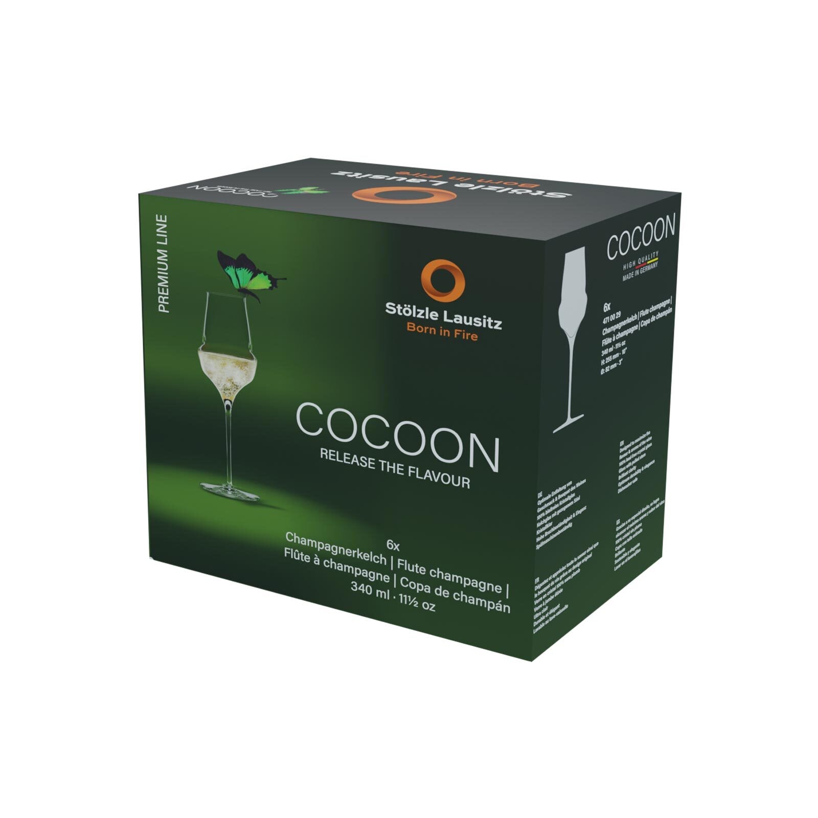 Stölzle Champagnerglas »Champagnergläser Cocoon 340 ml 6er Set transparent«
