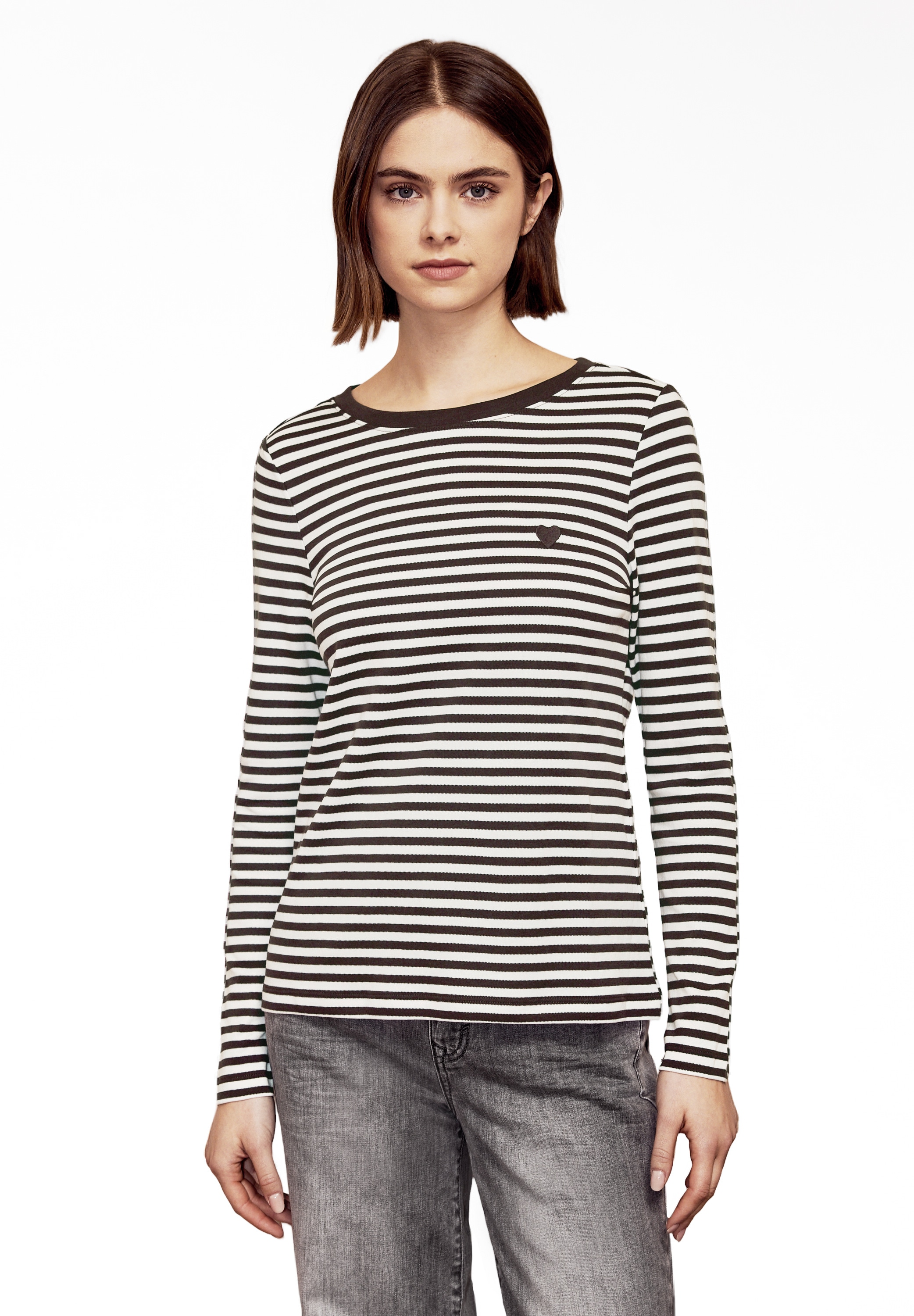 STREET ONE STUDIO Langarmshirt aus reiner Baumwolle günstig online kaufen