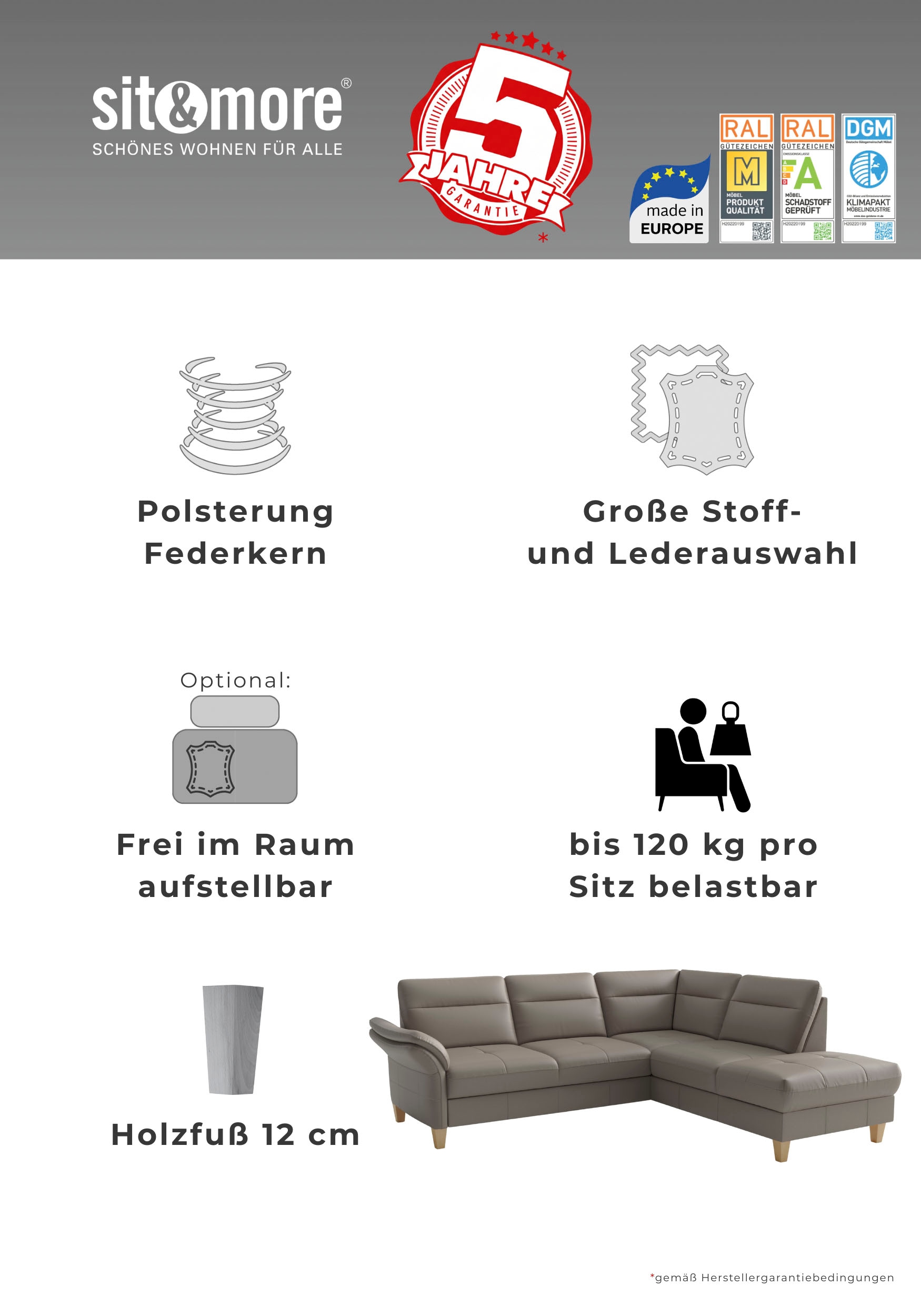 sit&more Ecksofa »Pamela«